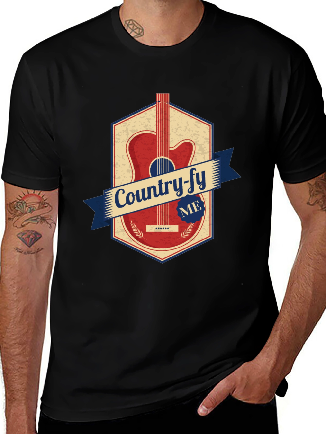 Variant 2 of Country-fy Me Graphic Tee - Acoustic Guitar Design