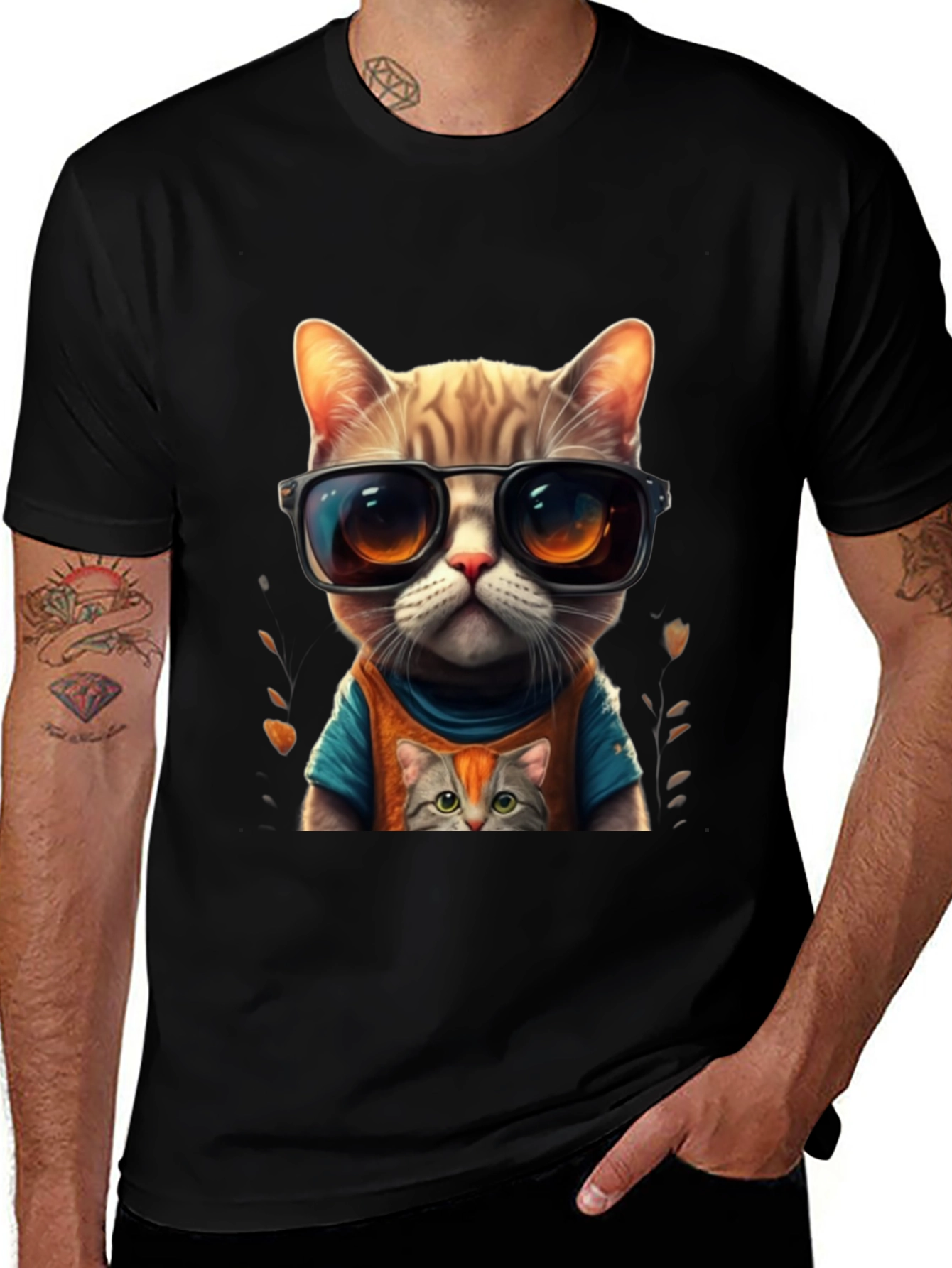 Variant 14 of Cool Cat Graphic T-Shirt