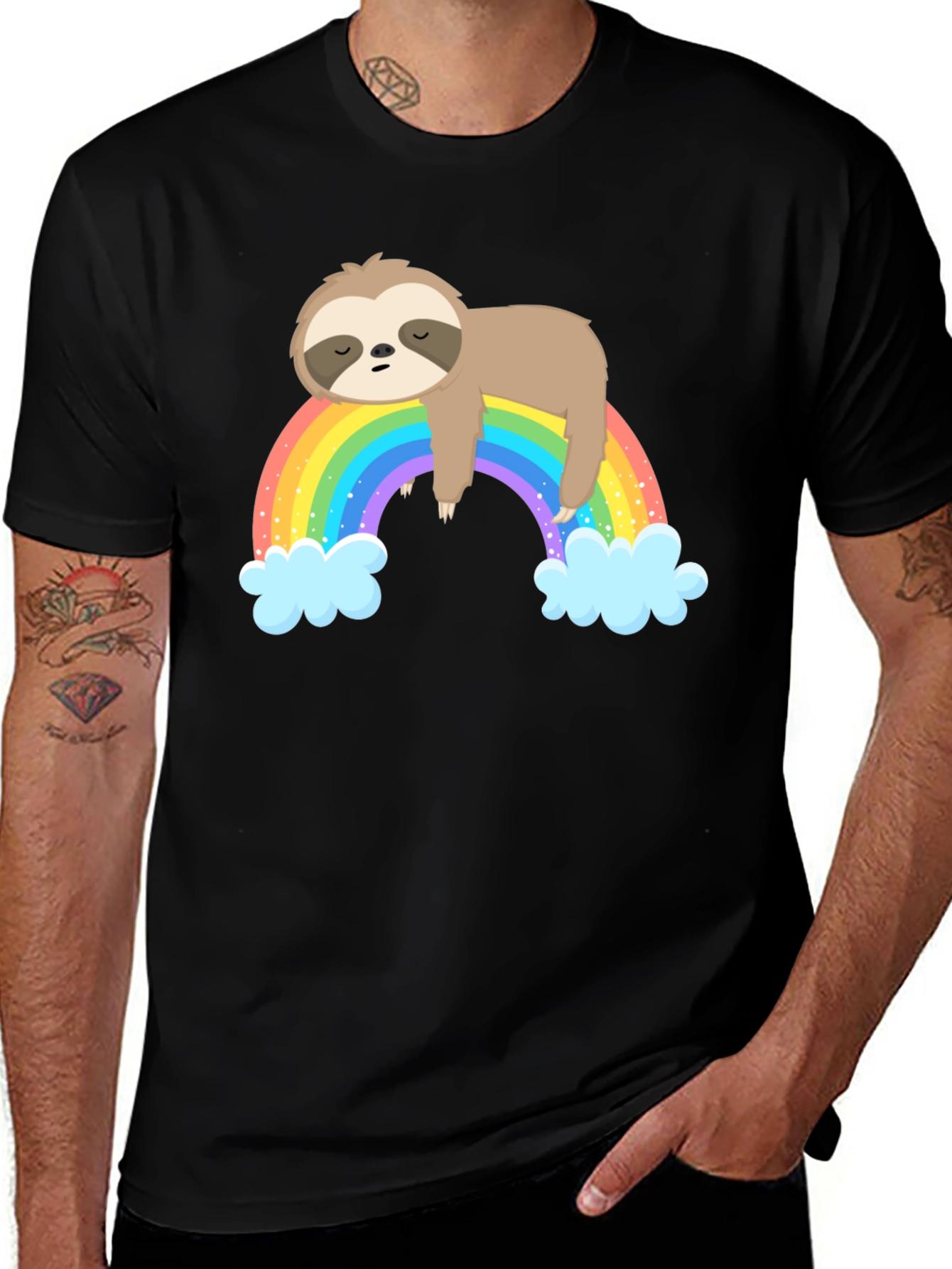Variant 11 of Sloth Rainbow T-Shirt - Lazy Day Style