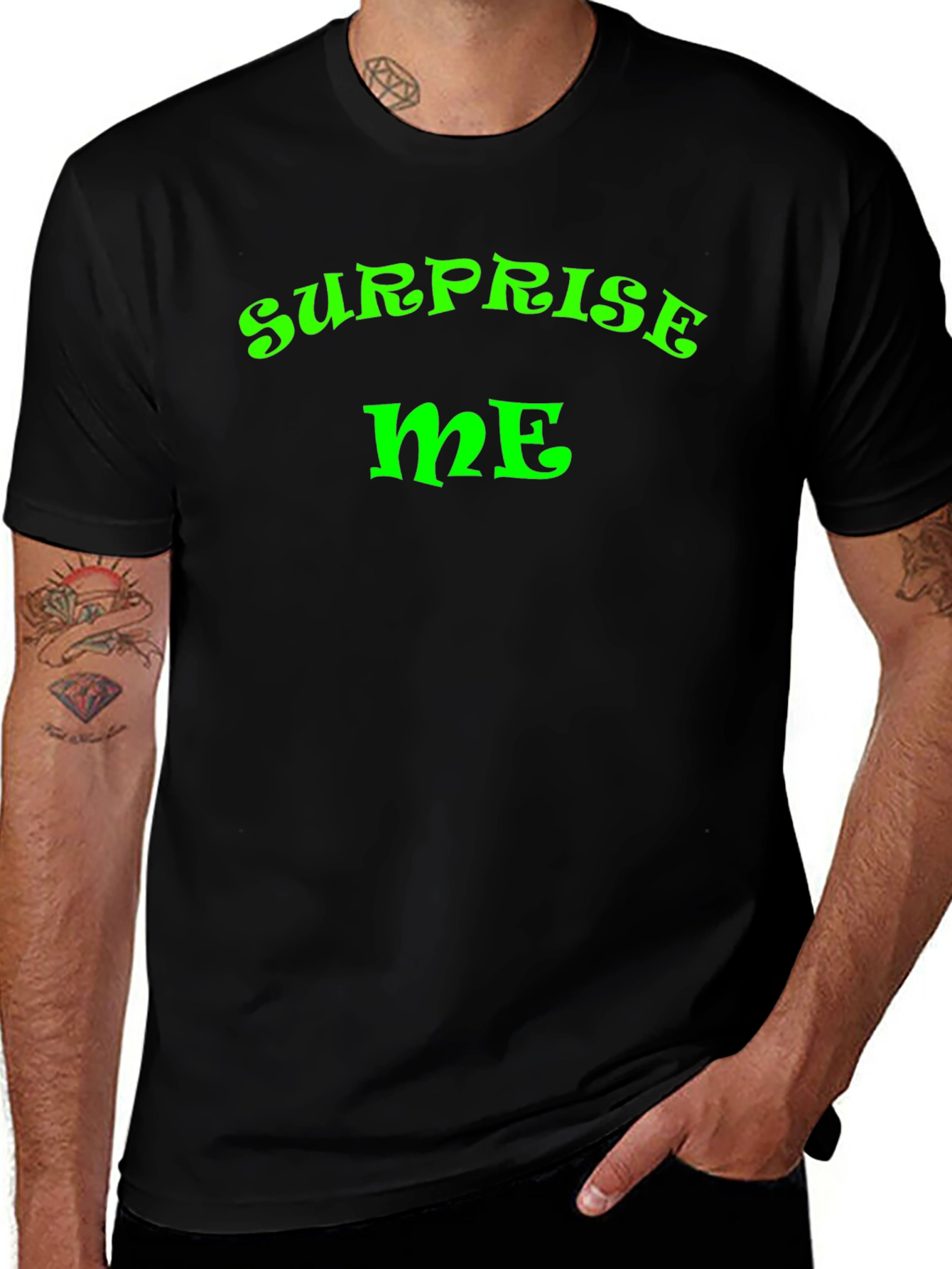 Variant 10 of Surprise Me Graphic T-Shirt - Fun Casual Wear