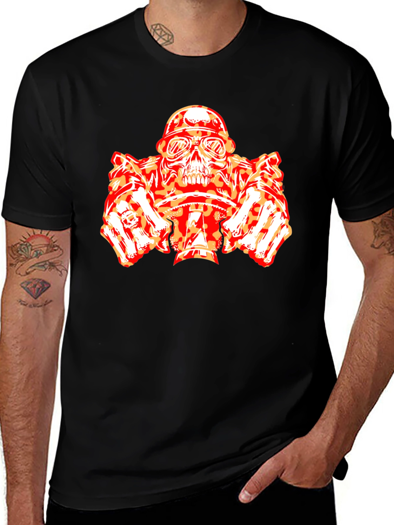 Variant 17 of Skull Trooper T-Shirt - Military Skeleton Tee
