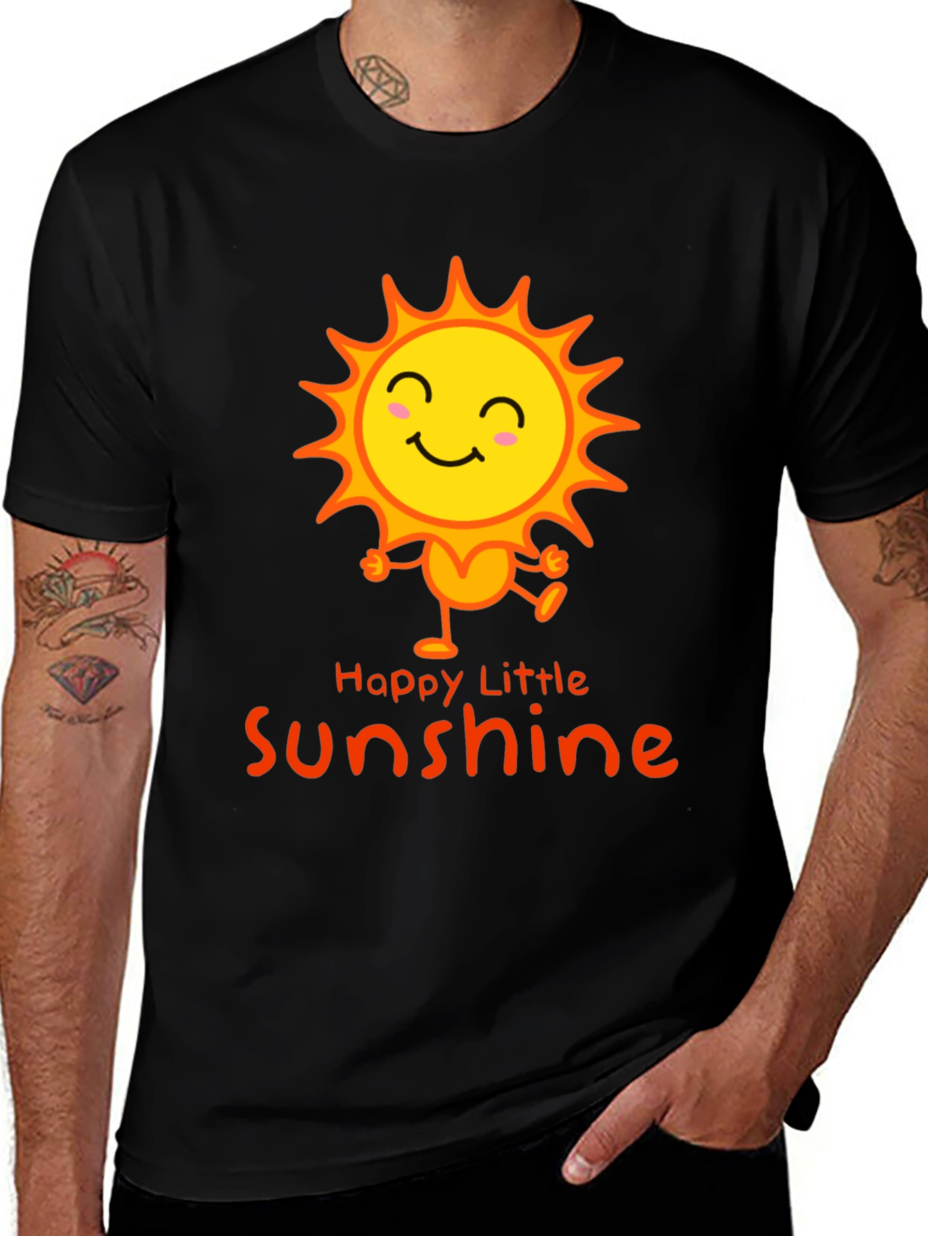 Variant 18 of Happy Little Sunshine Graphic Tee - Black