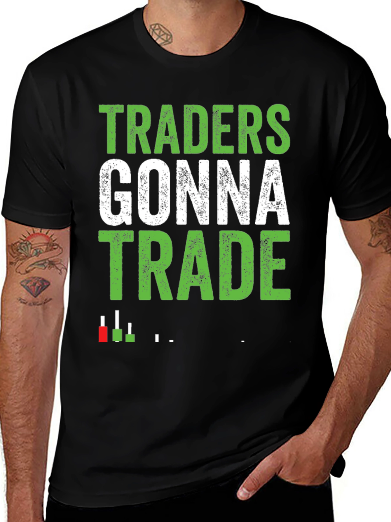 Traders Gonna Trade Black Graphic Tee