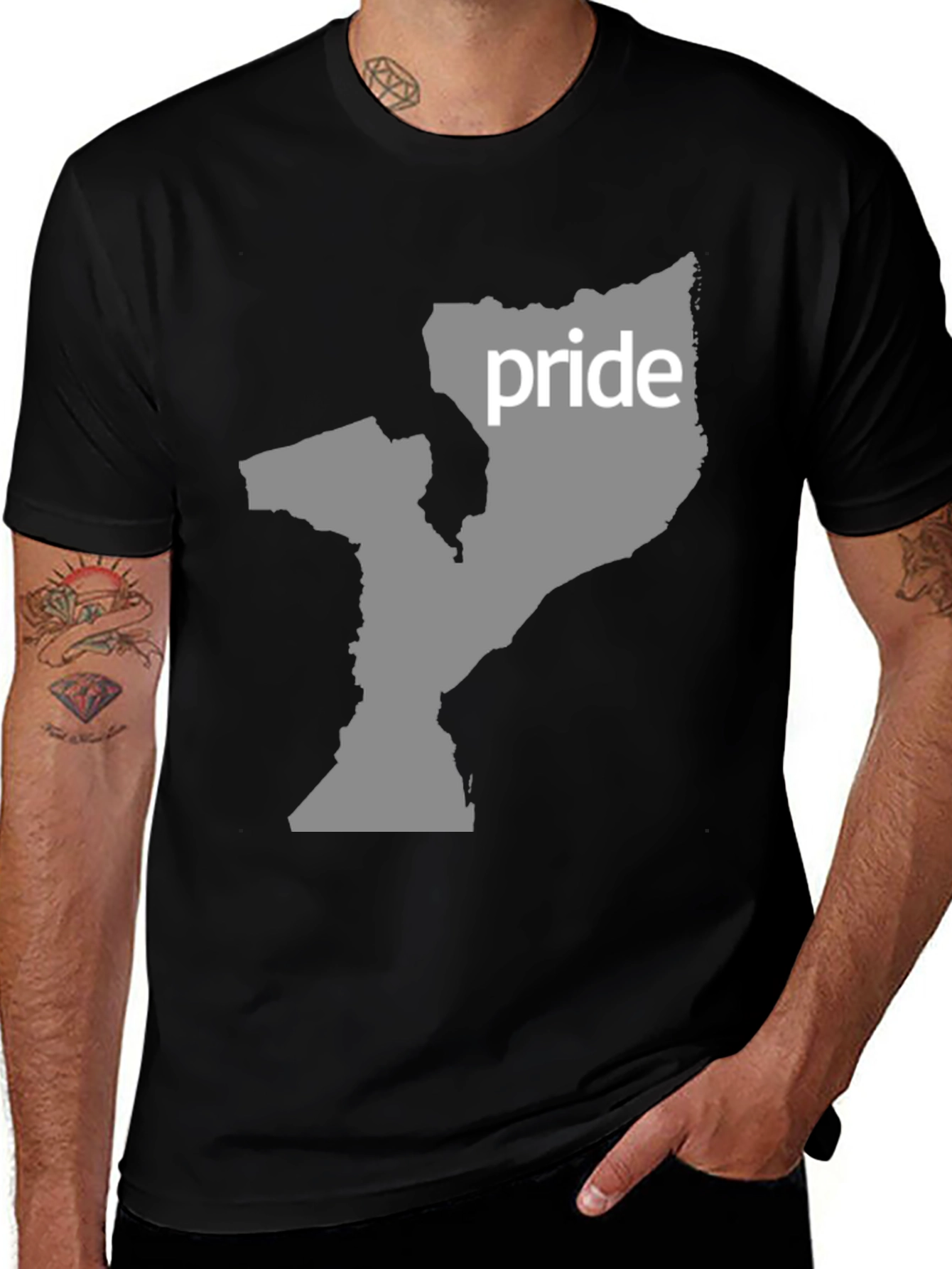 Pride Mozambique Map Graphic T-Shirt