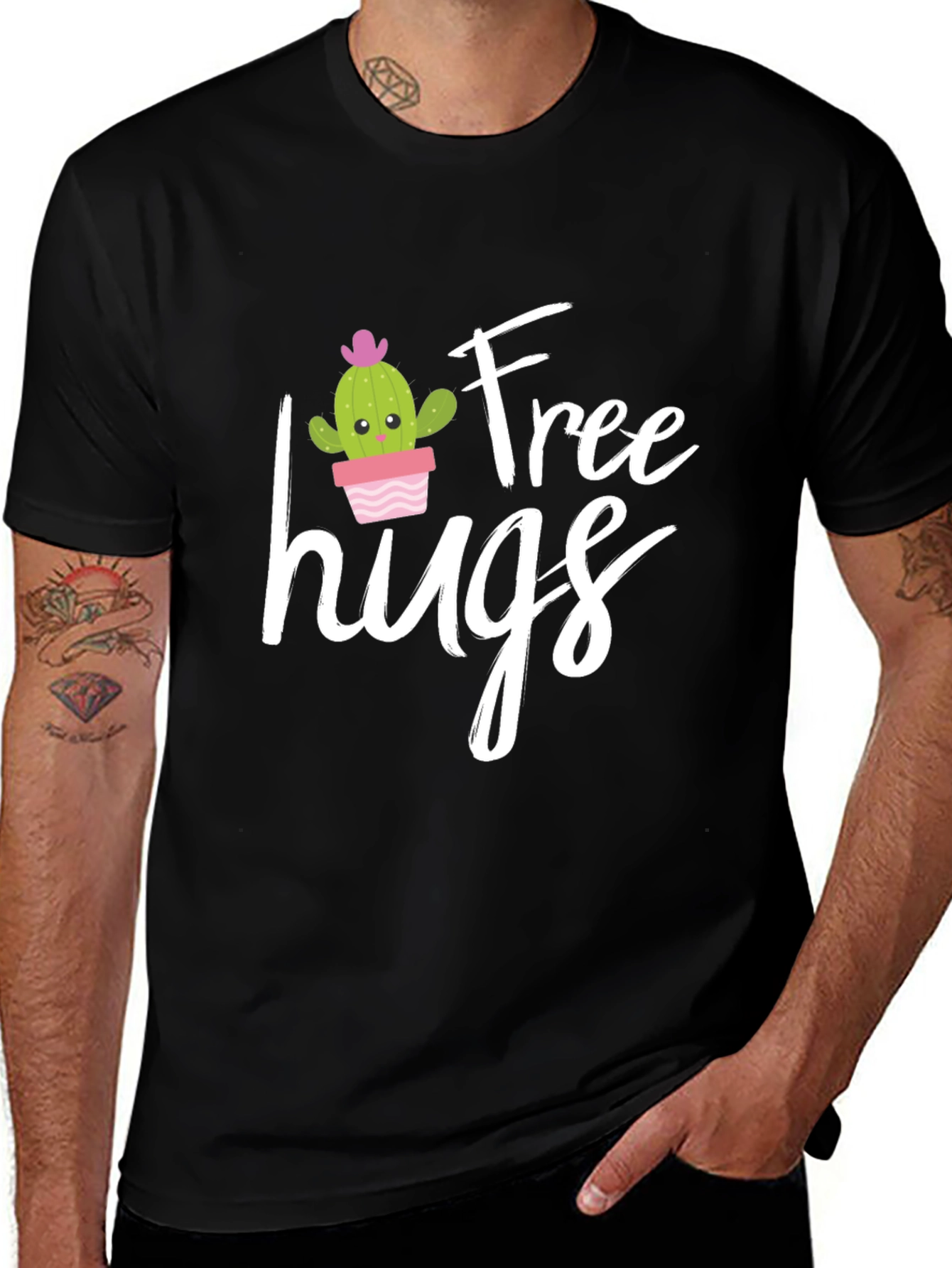 Variant 29 of Free Hugs Graphic Tee - Cactus T-Shirt