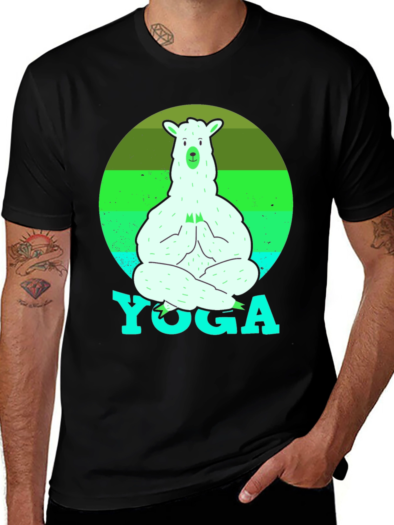 Variant 28 of Yoga Llama Men's T-Shirt