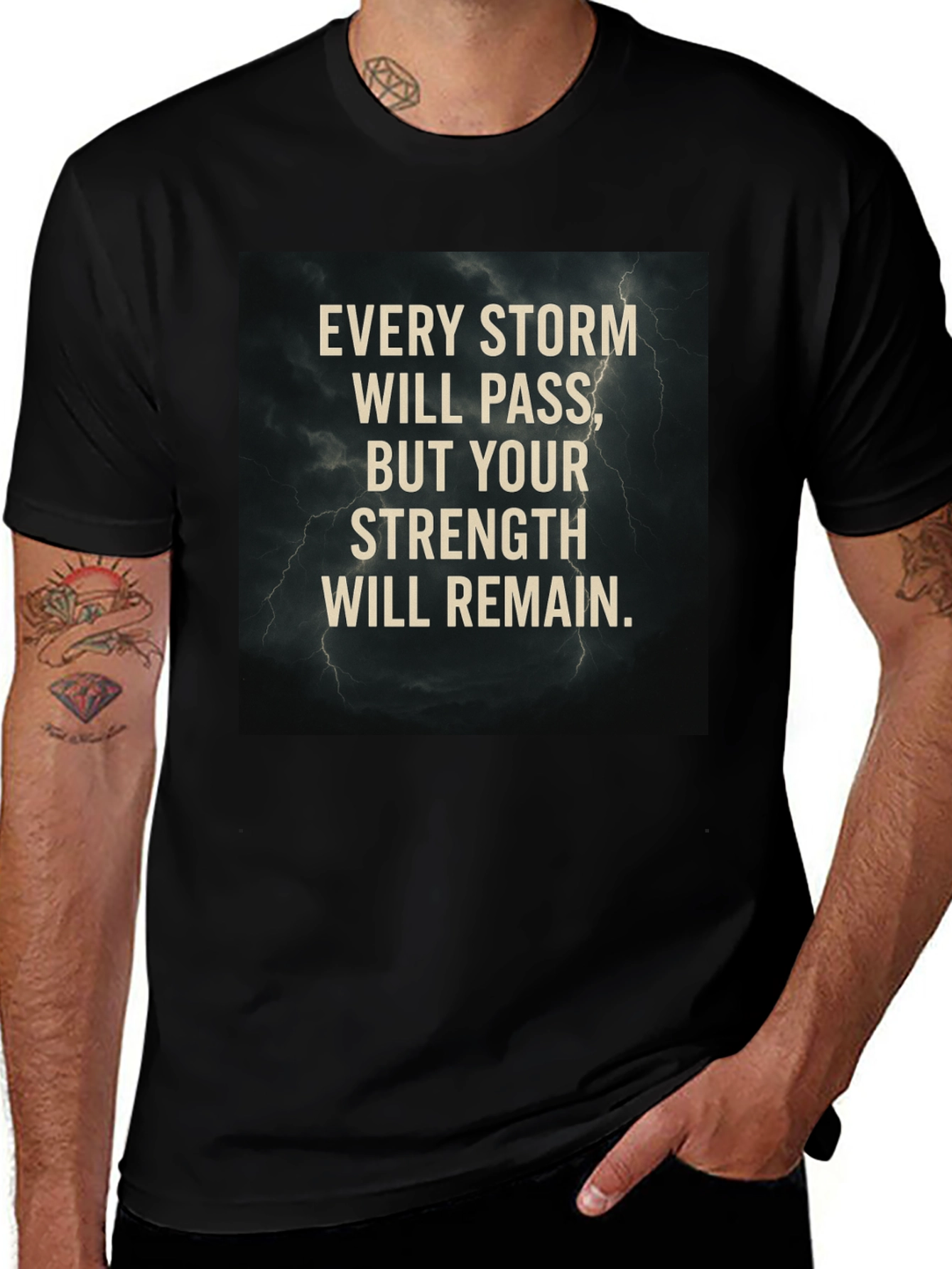 Storm Strength Graphic T-Shirt - Motivational Tee
