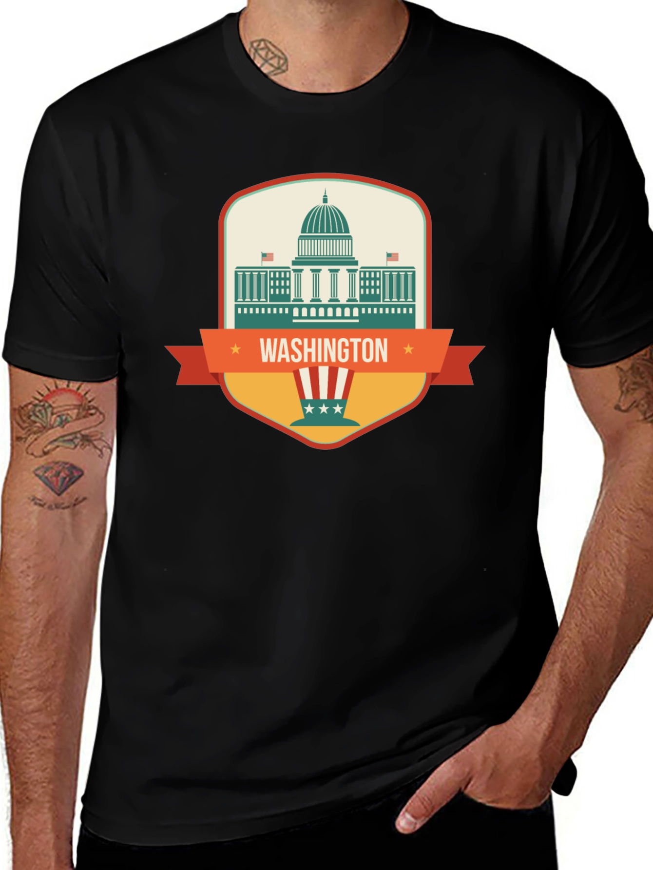Washington DC Graphic Tee - Patriotic Design