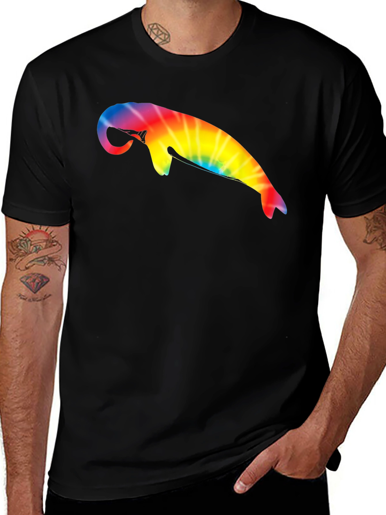 Variant 2 of Tie-Dye Narwhal Graphic T-Shirt
