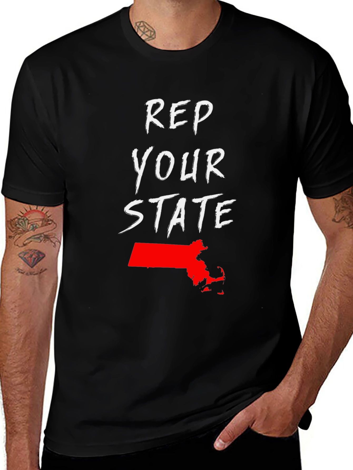 Rep Your State Massachusetts Graphic Tee