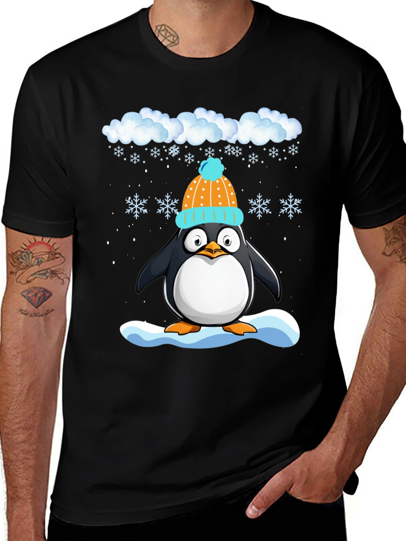 Variant 26 of Winter Penguin T-Shirt - Cute Holiday Apparel