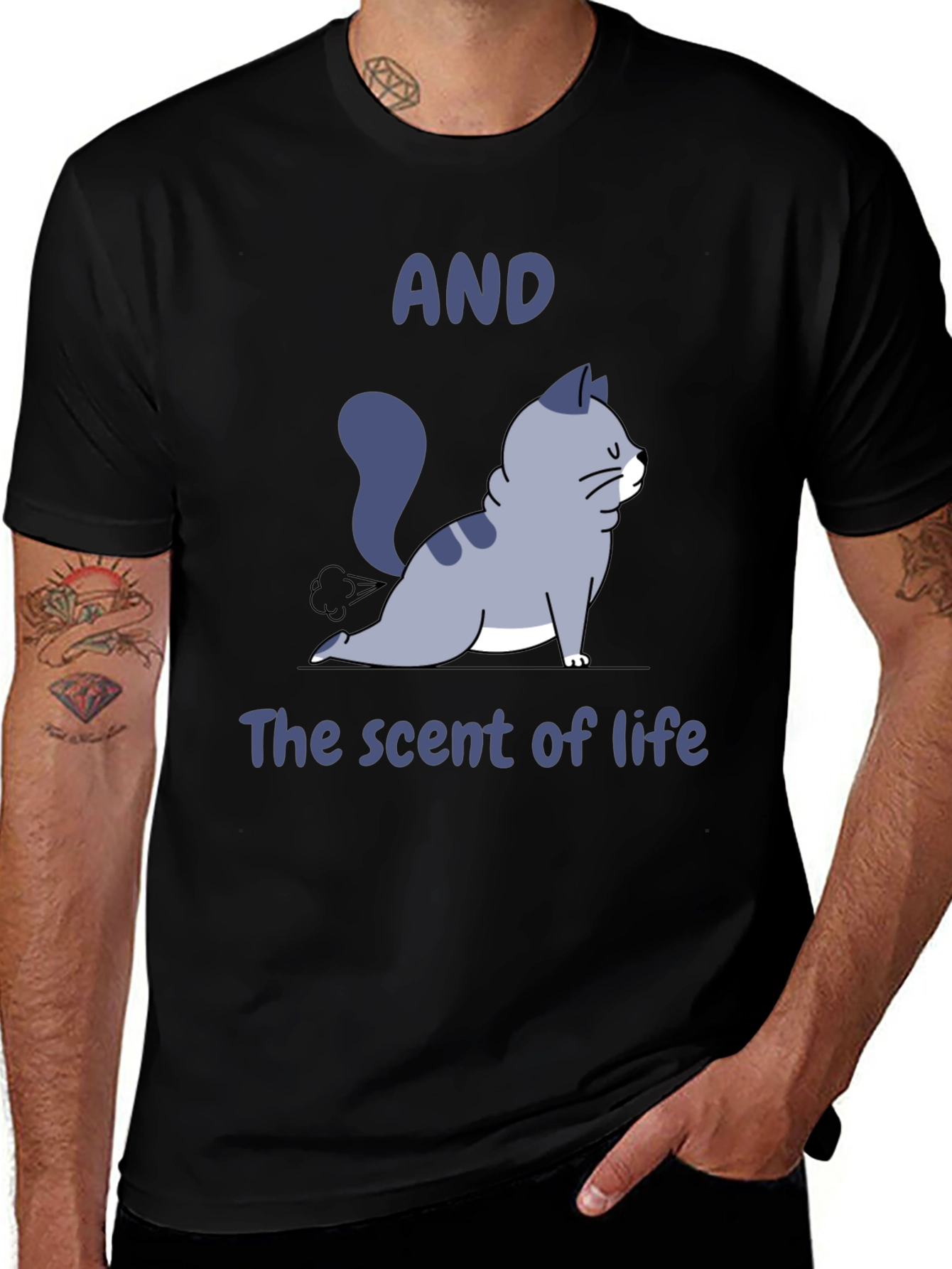 Variant 29 of Funny Cat Fart T-Shirt - Scent of Life