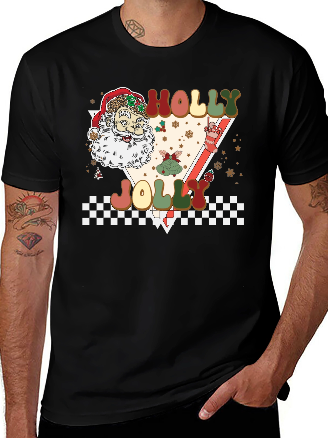 Holly Jolly Christmas Santa T-Shirt