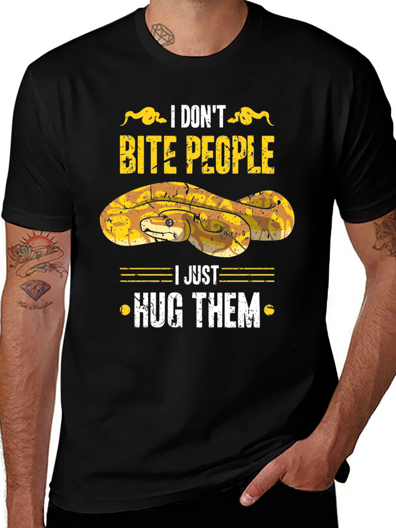 Variant 26 of I Don't Bite People Snake Graphic Tee