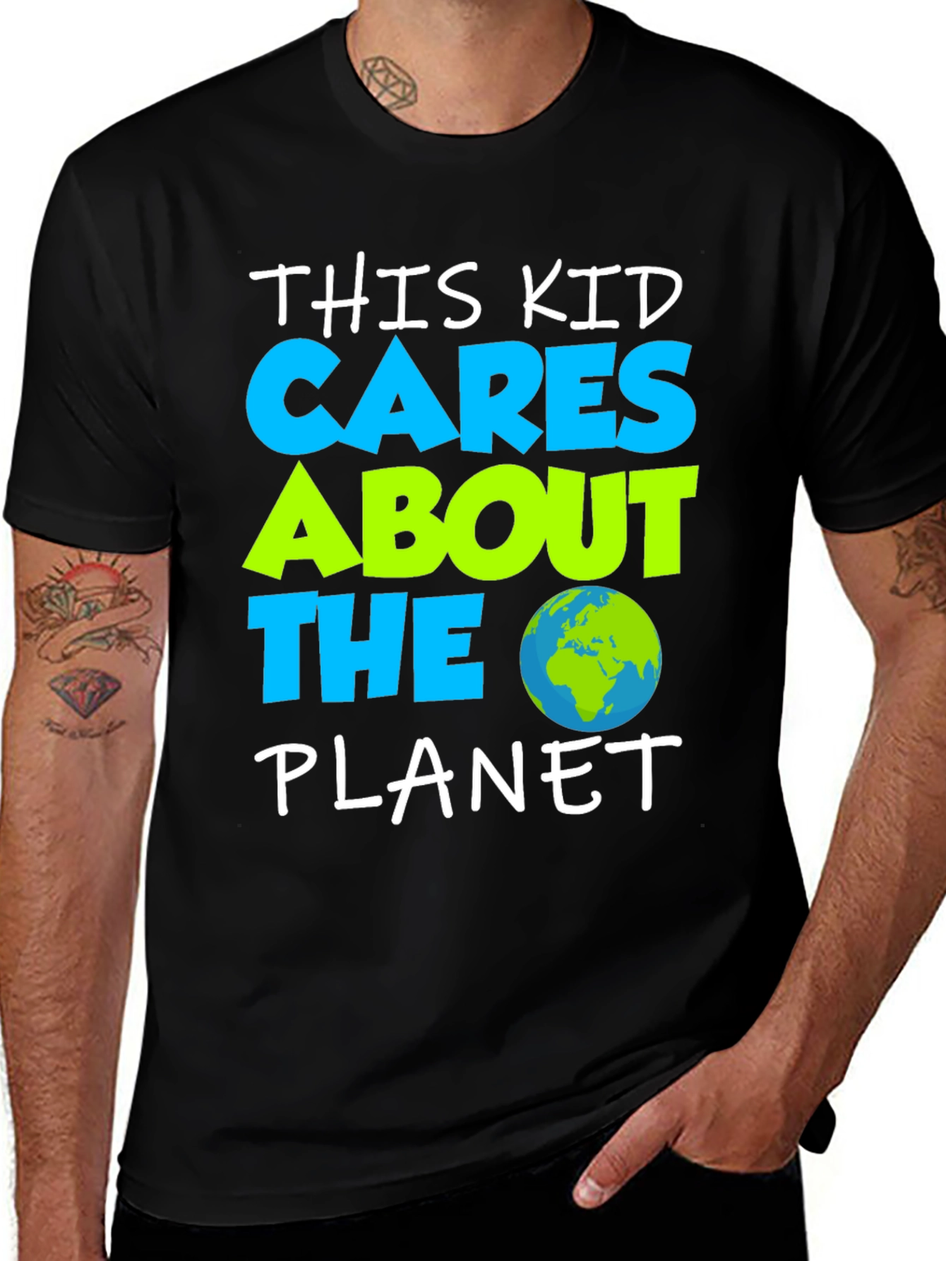 Variant 20 of Cares About The Planet Graphic T-Shirt