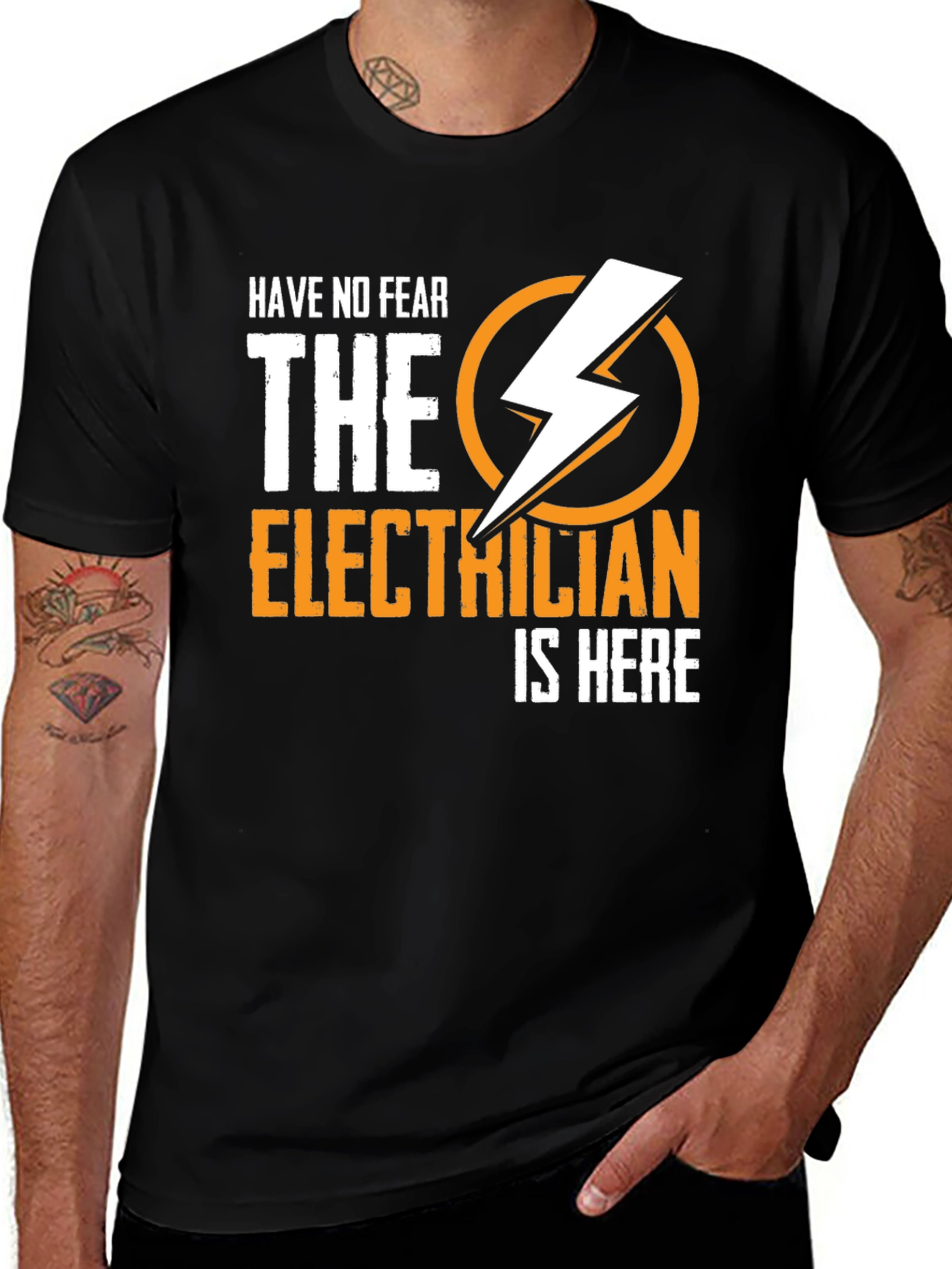 Variant 15 of Electrician Humor T-Shirt - Have No Fear Design