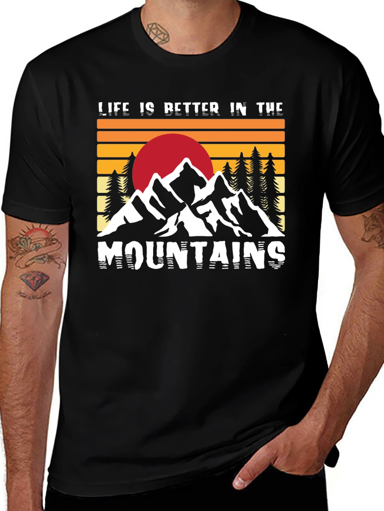 Variant 21 of Life is Better in the Mountains Graphic Tee