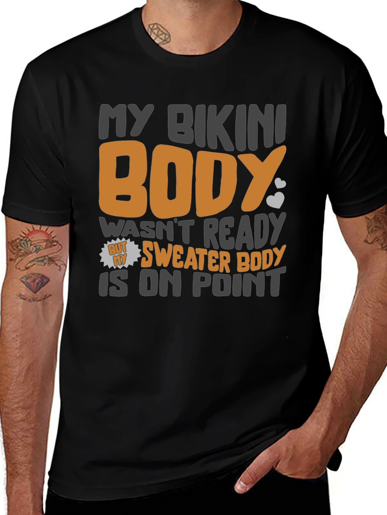 Variant 18 of Funny 'Sweater Body' Graphic T-Shirt