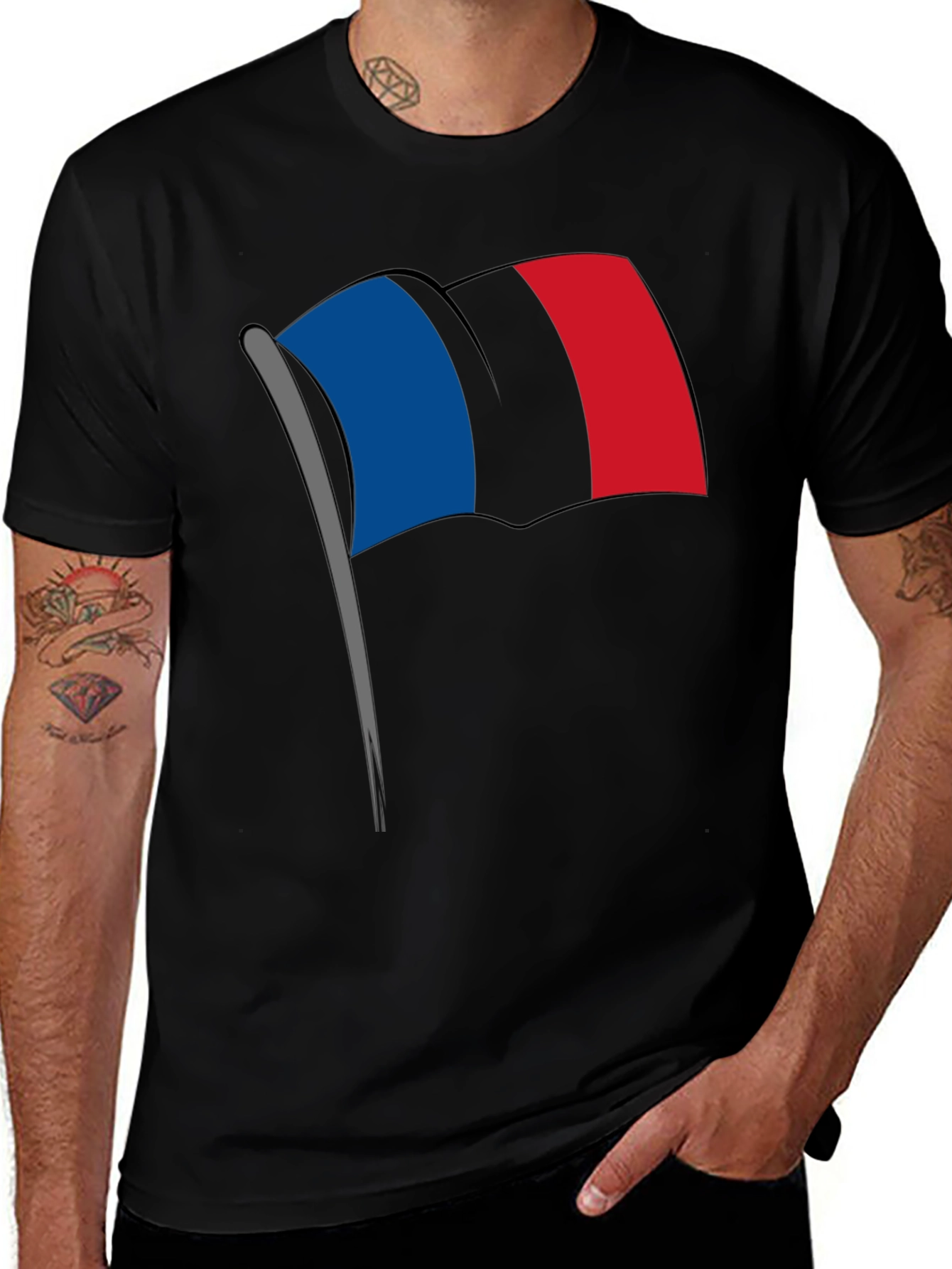 Variant 9 of Flag Graphic Tee - Black T-Shirt