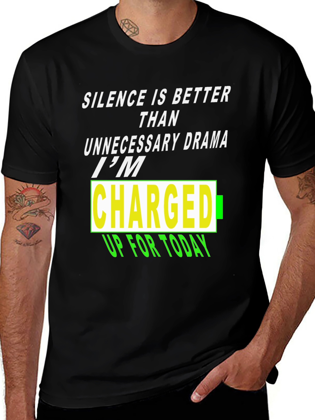 Variant 14 of Silence is Better I'm Charged Up T-Shirt