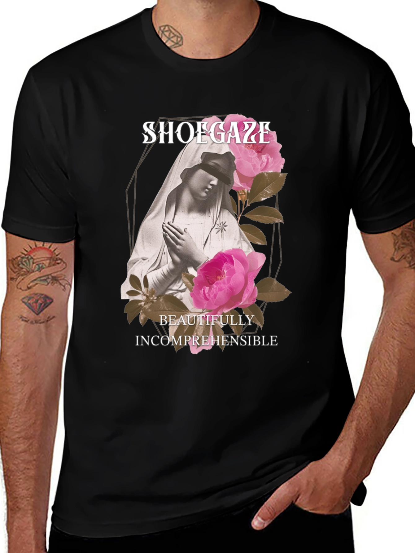 Variant 16 of Shoegaze Floral Graphic T-Shirt