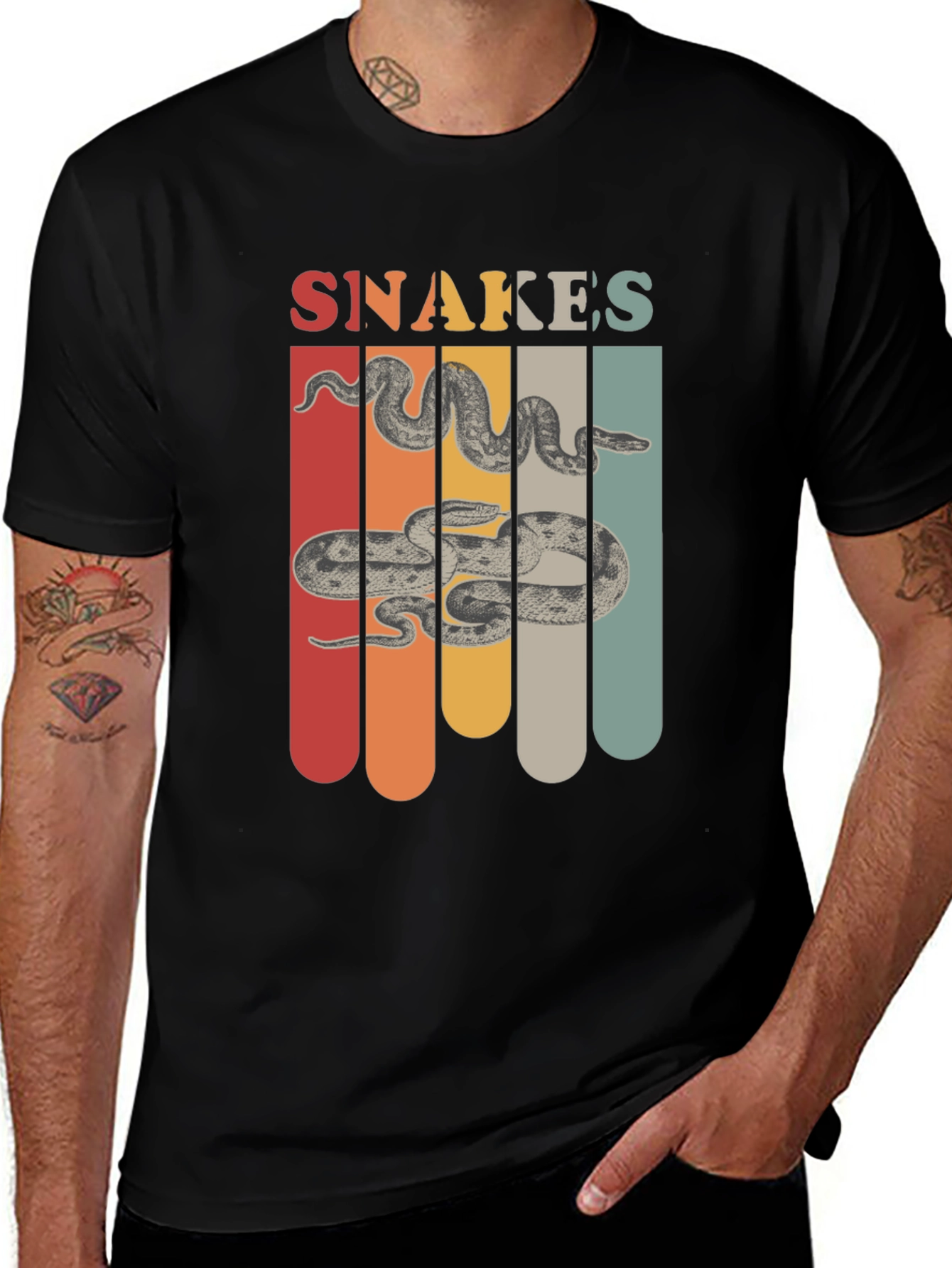 Variant 11 of Retro Snakes Graphic T-Shirt