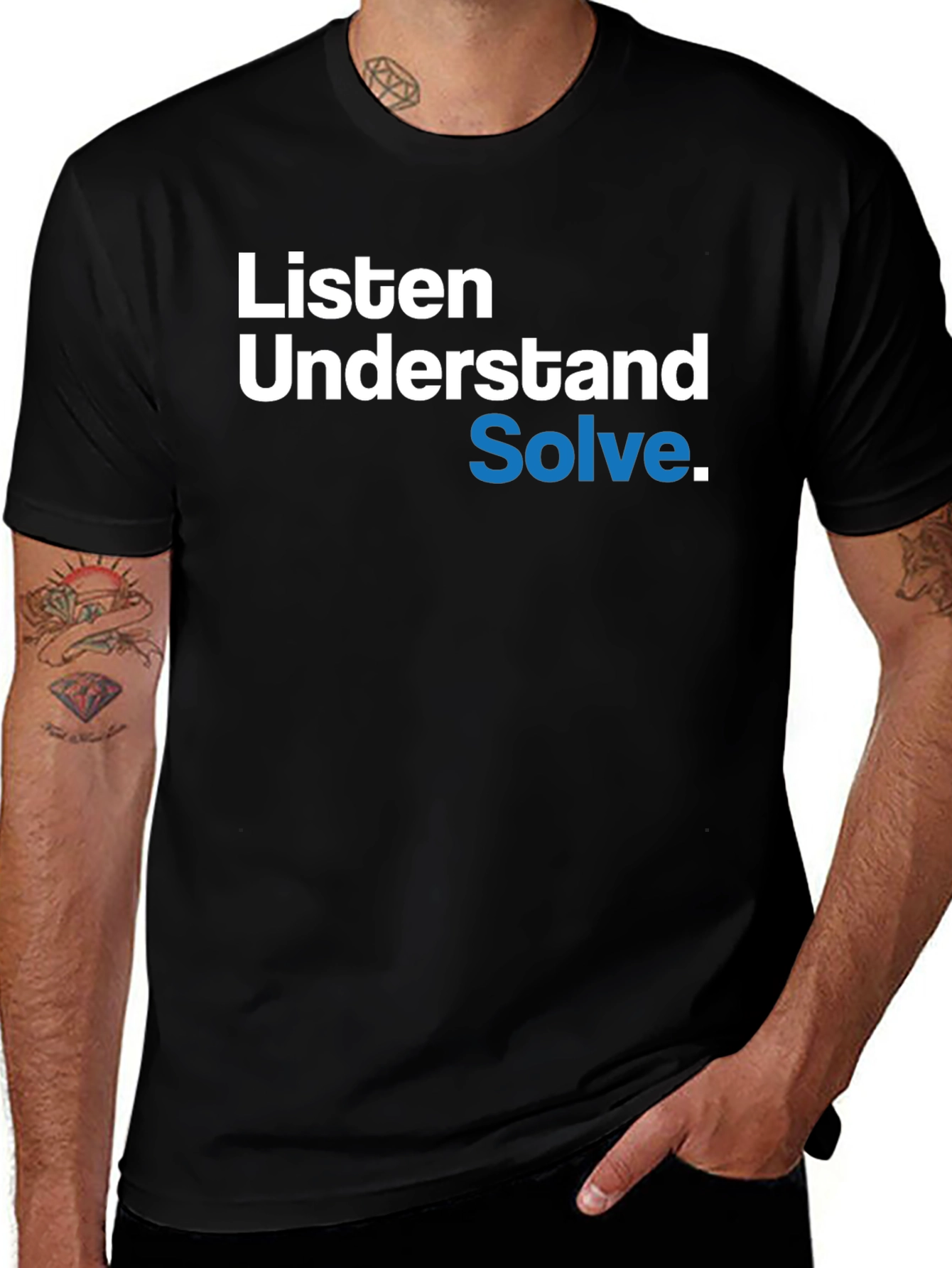 Variant 18 of Listen Understand Solve T-Shirt