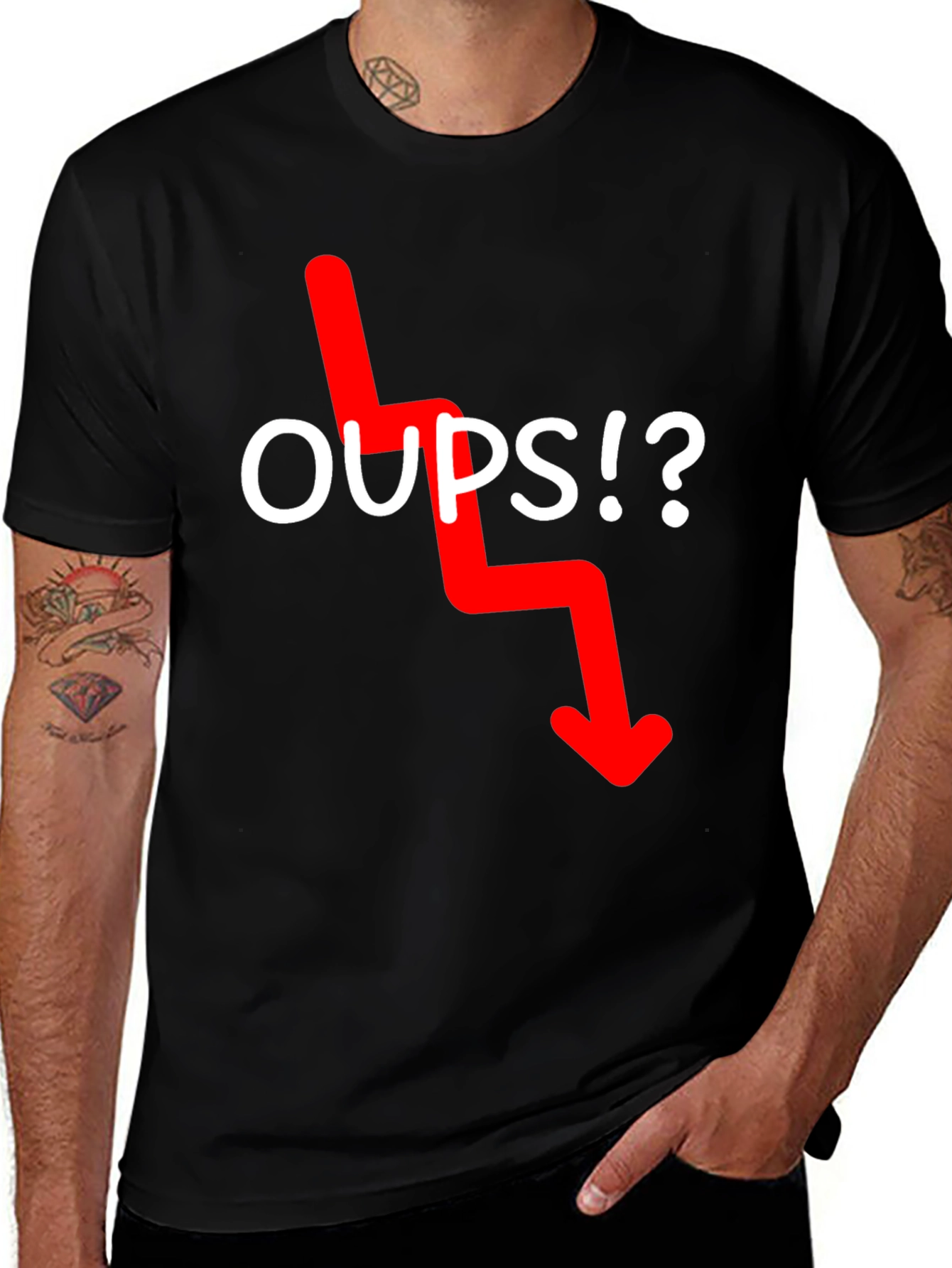 Variant 15 of Oops Stock Market Crash T-Shirt - Funny Graphic Tee