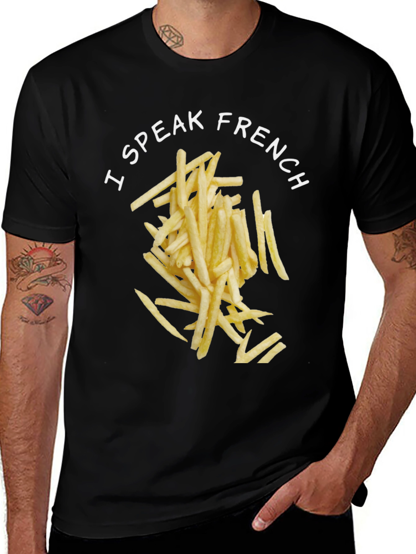 Variant 8 of I Speak French Fries T-Shirt - Novelty Foodie Tee