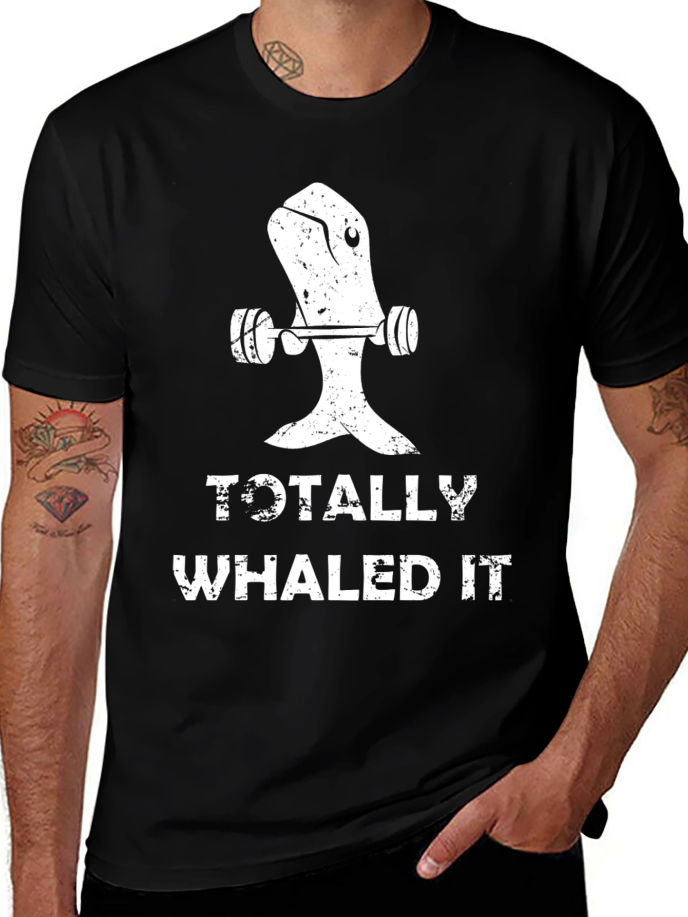 Variant 12 of Totally Whaled It T-Shirt - Funny Workout Gym Tee