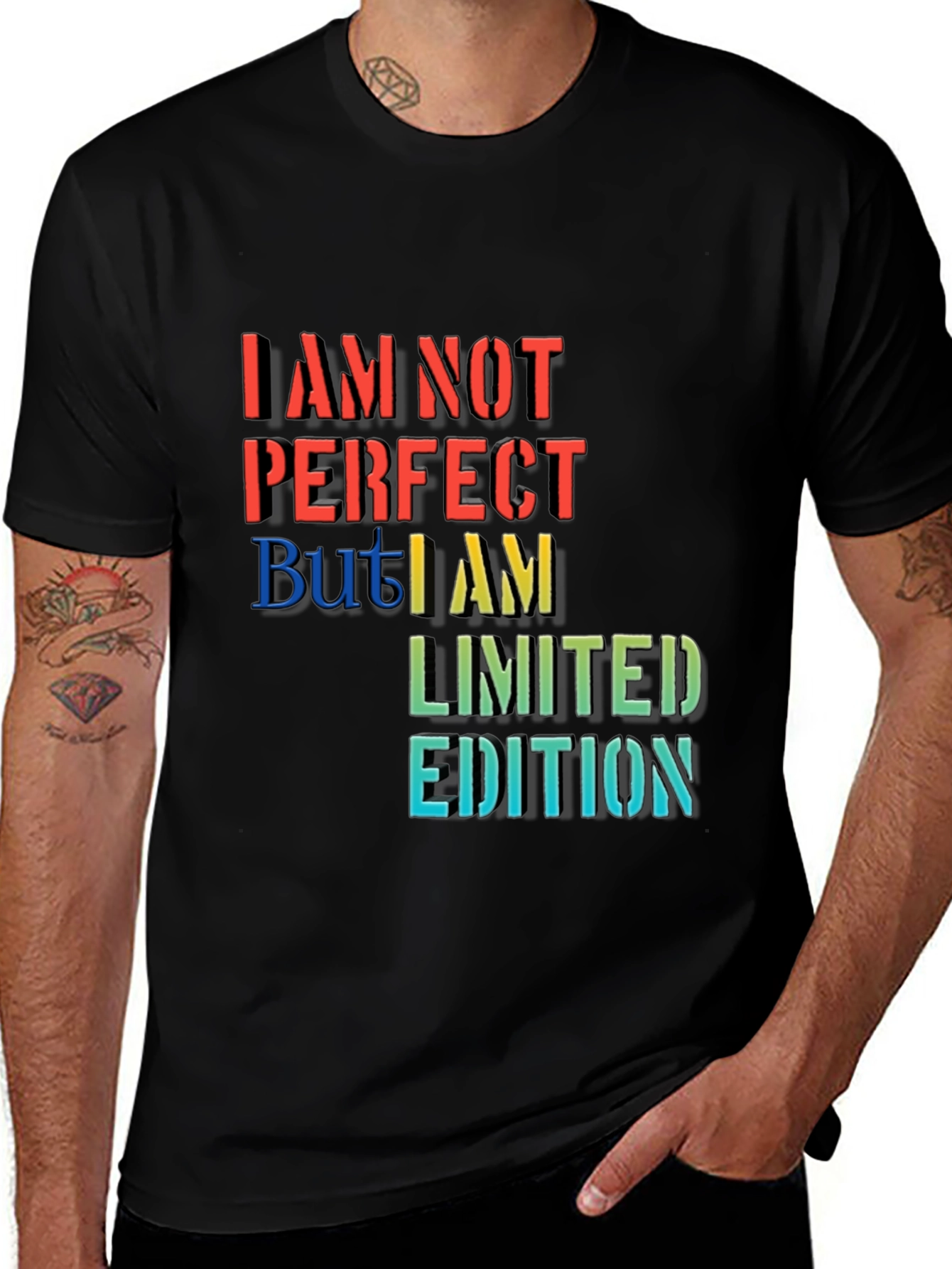 Variant 23 of Limited Edition Graphic Tee - I AM NOT PERFECT