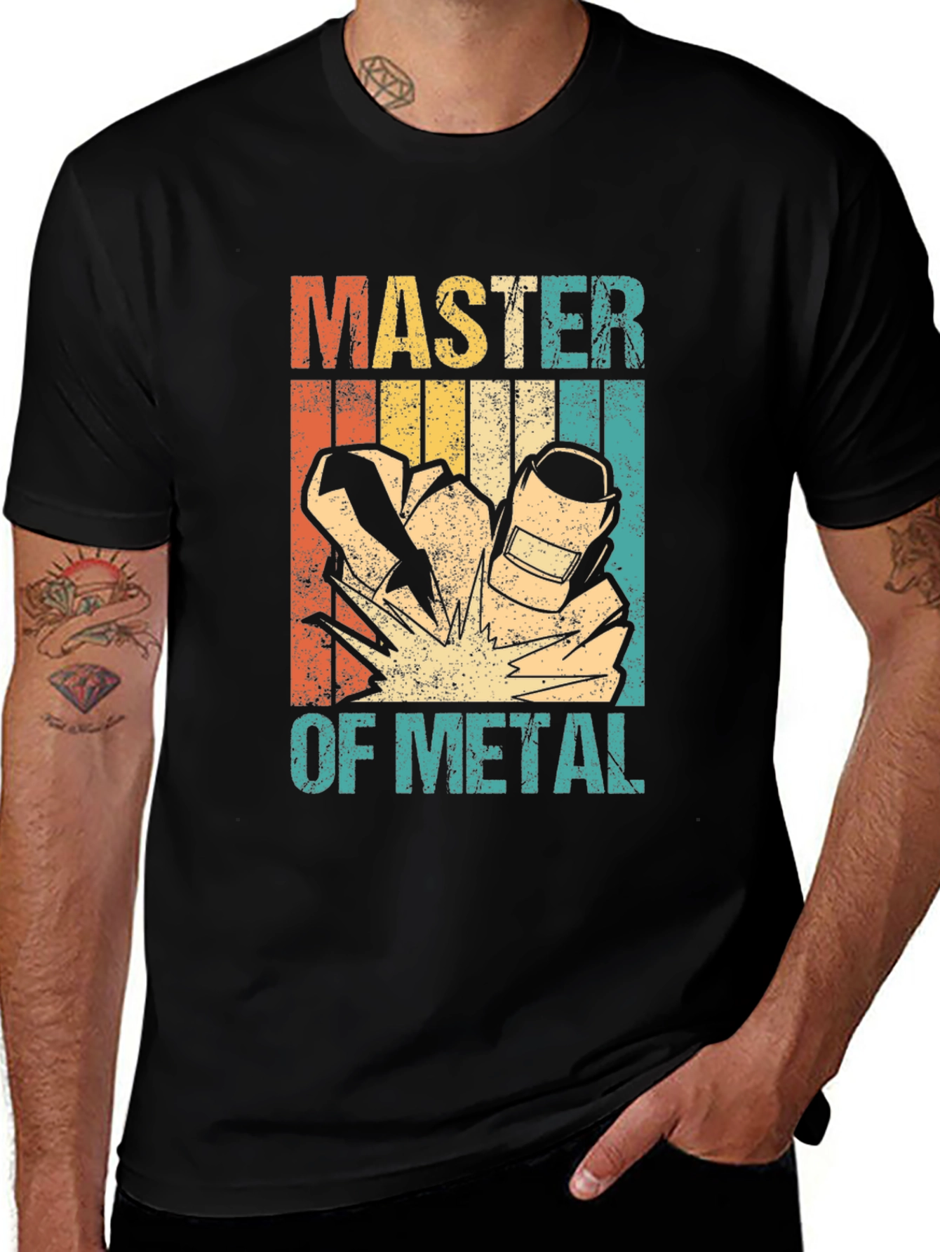 Variant 3 of Master of Metal Welding T-Shirt - Retro Design