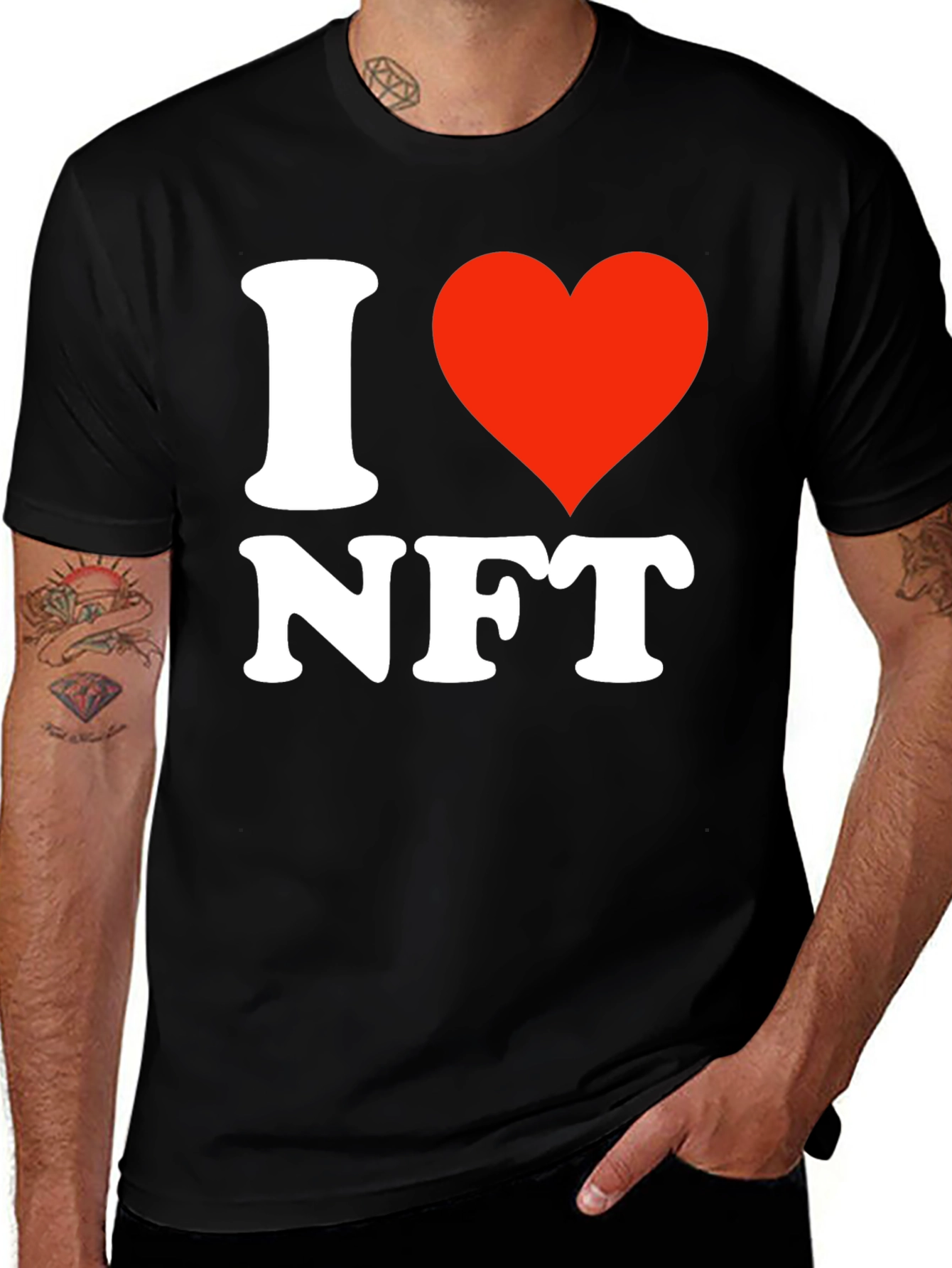 I Heart NFT Black T-Shirt