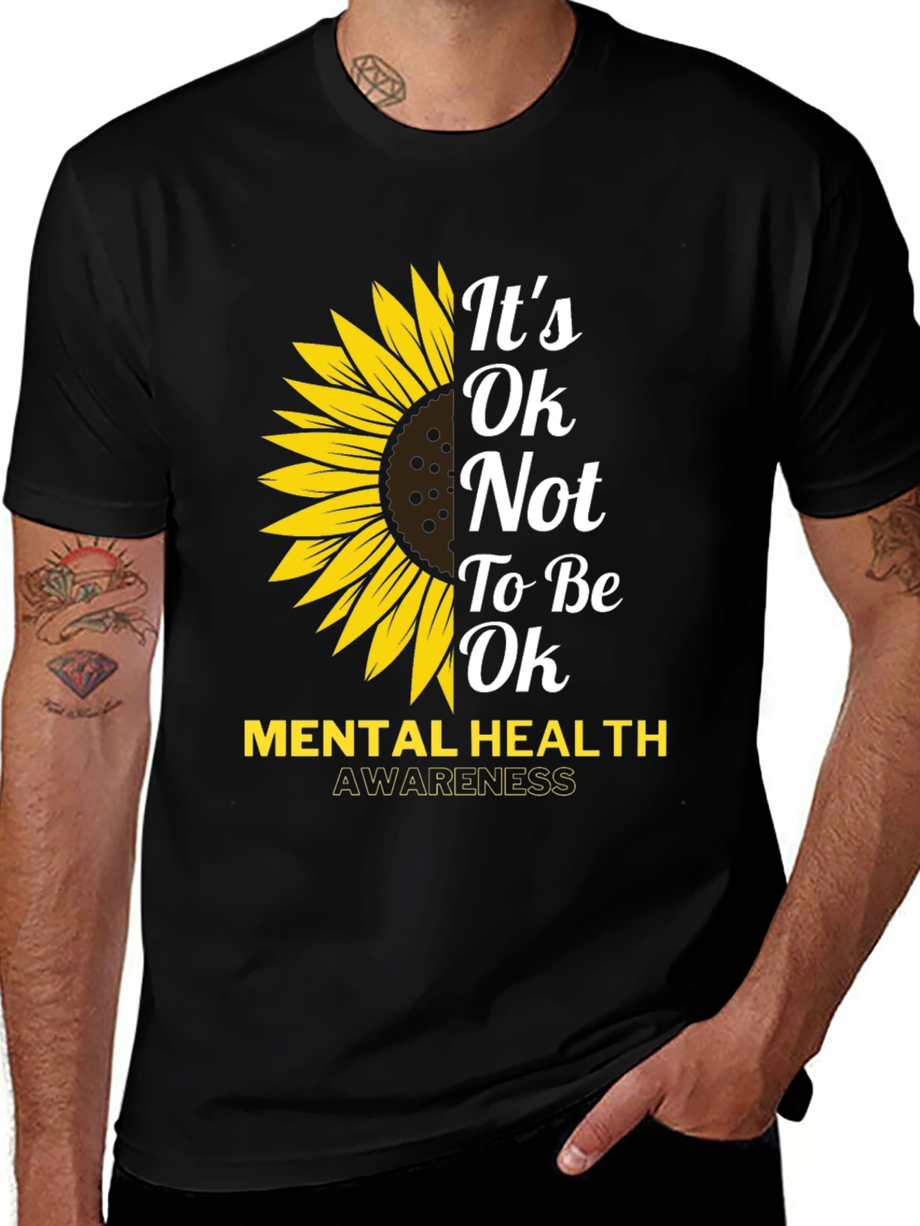 Variant 15 of Mental Health Awareness Sunflower T-Shirt