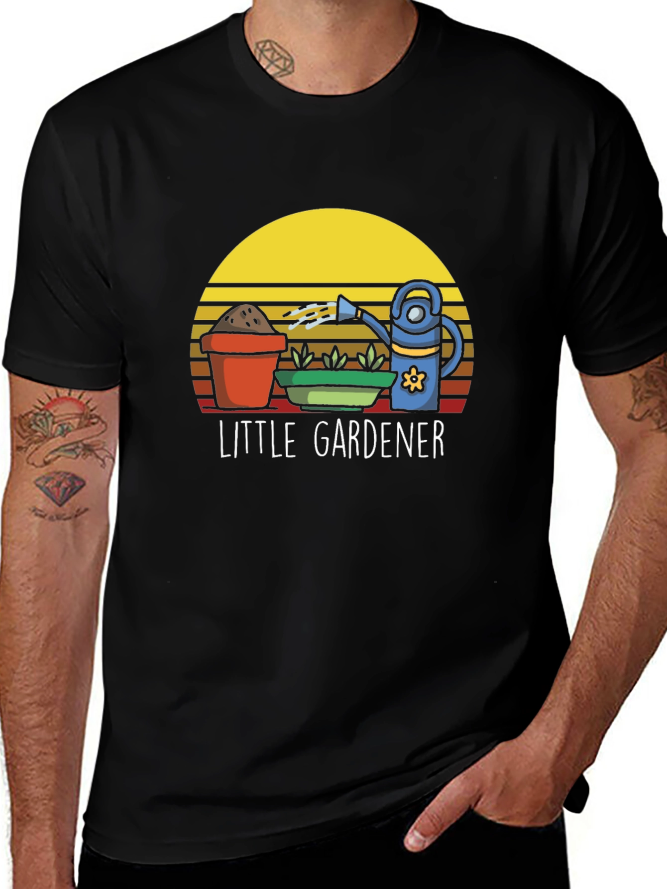 Variant 17 of Little Gardener Graphic T-Shirt - Black