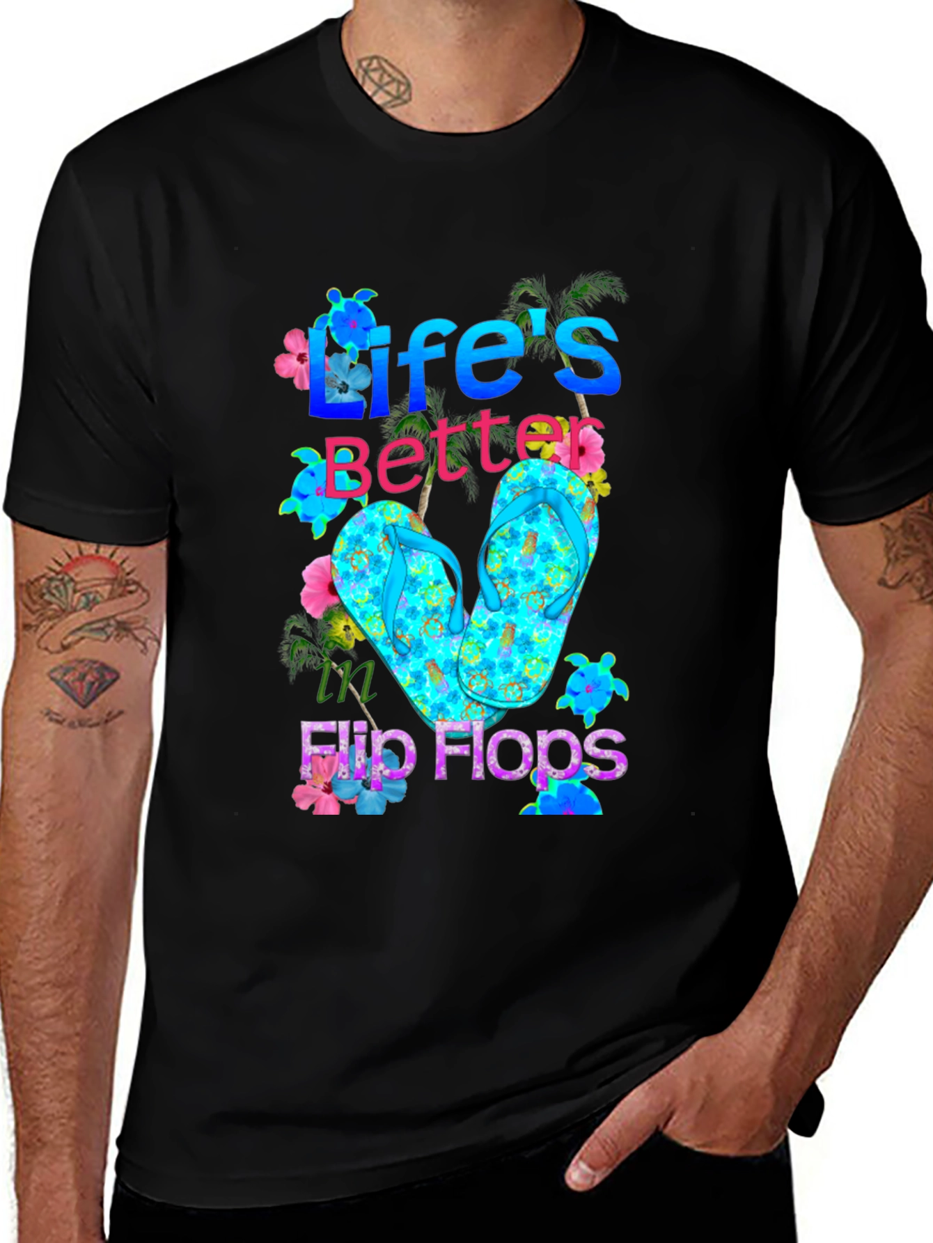 Variant 10 of Life's Better in Flip Flops T-Shirt