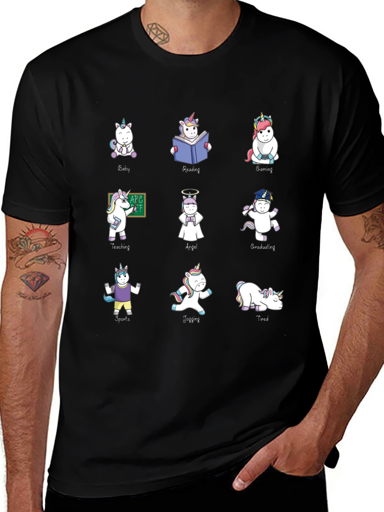 Variant 17 of Unicorn Graphic Print T-Shirt - Funny Animal Tee