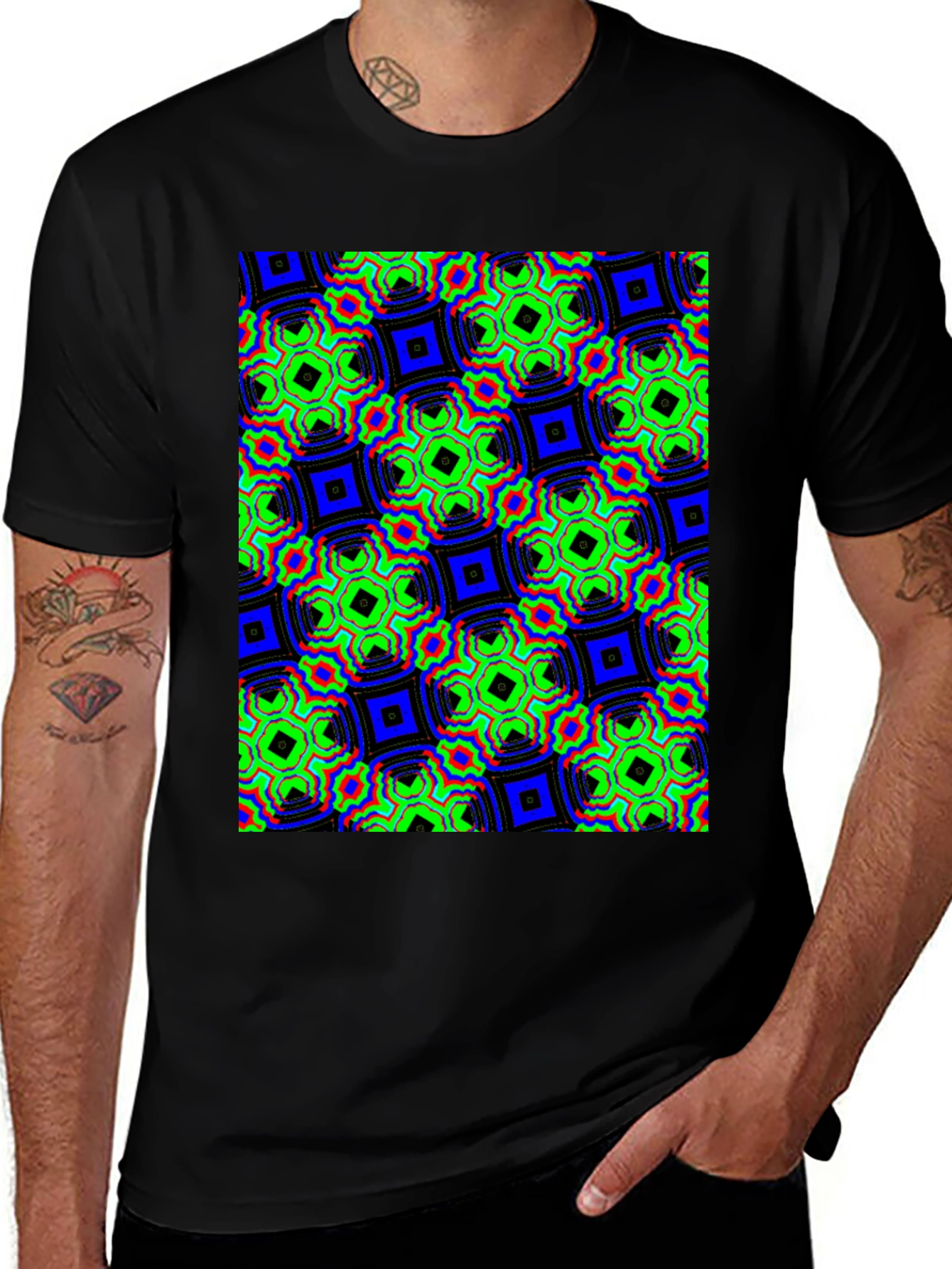 Variant 26 of Abstract Pattern Tee - Bold Graphic Print T-Shirt