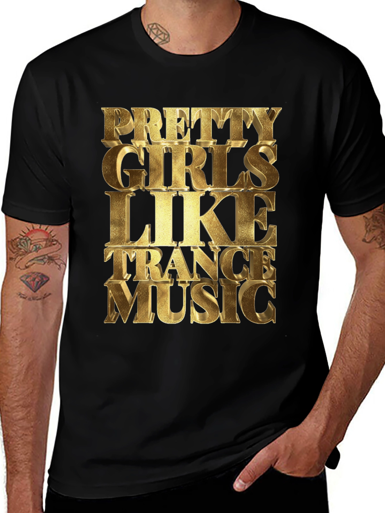 Variant 22 of Pretty Girls Like Trance Music Black T-Shirt