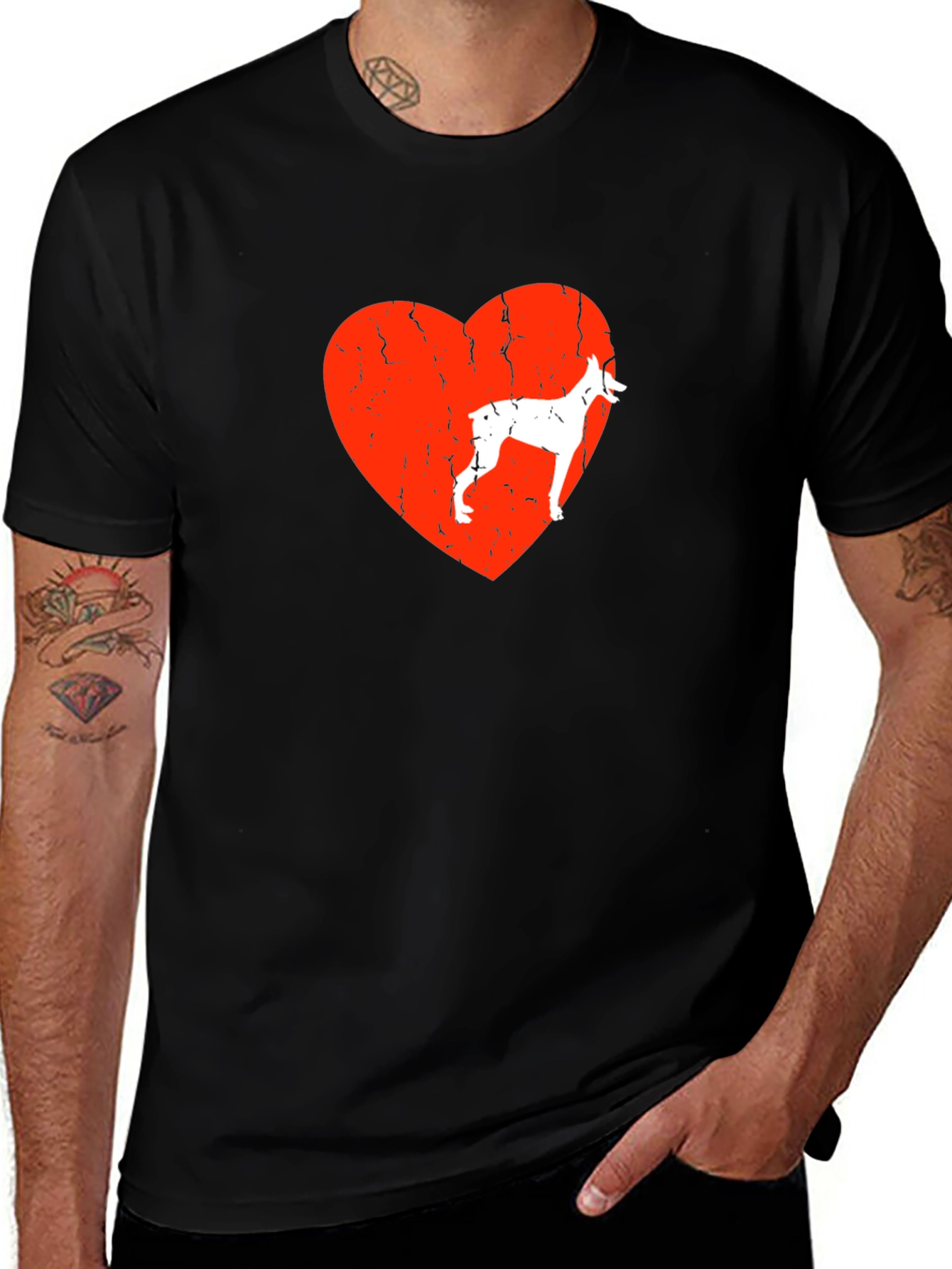 Doberman Heart T-Shirt - Dog Lover Gift