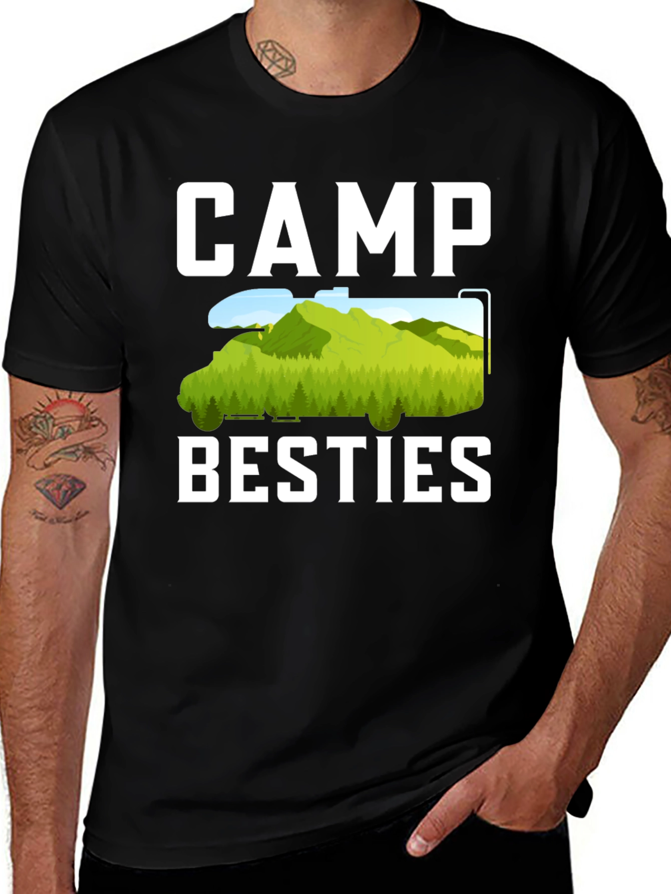Camp Besties T-Shirt - Camping Adventure Tee