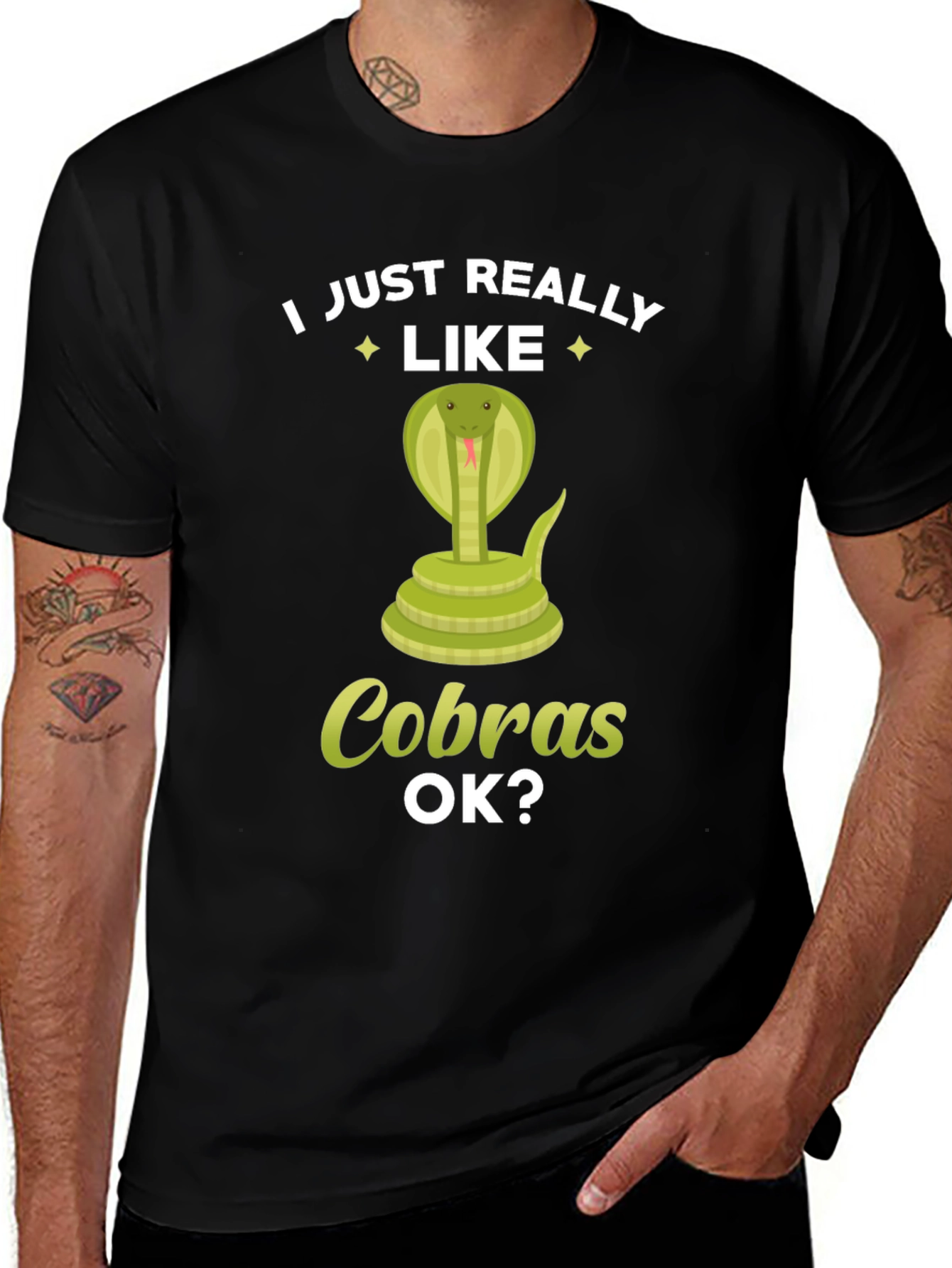 Variant 17 of Cobra Fan T-Shirt: "I Just Really Like Cobras OK?"