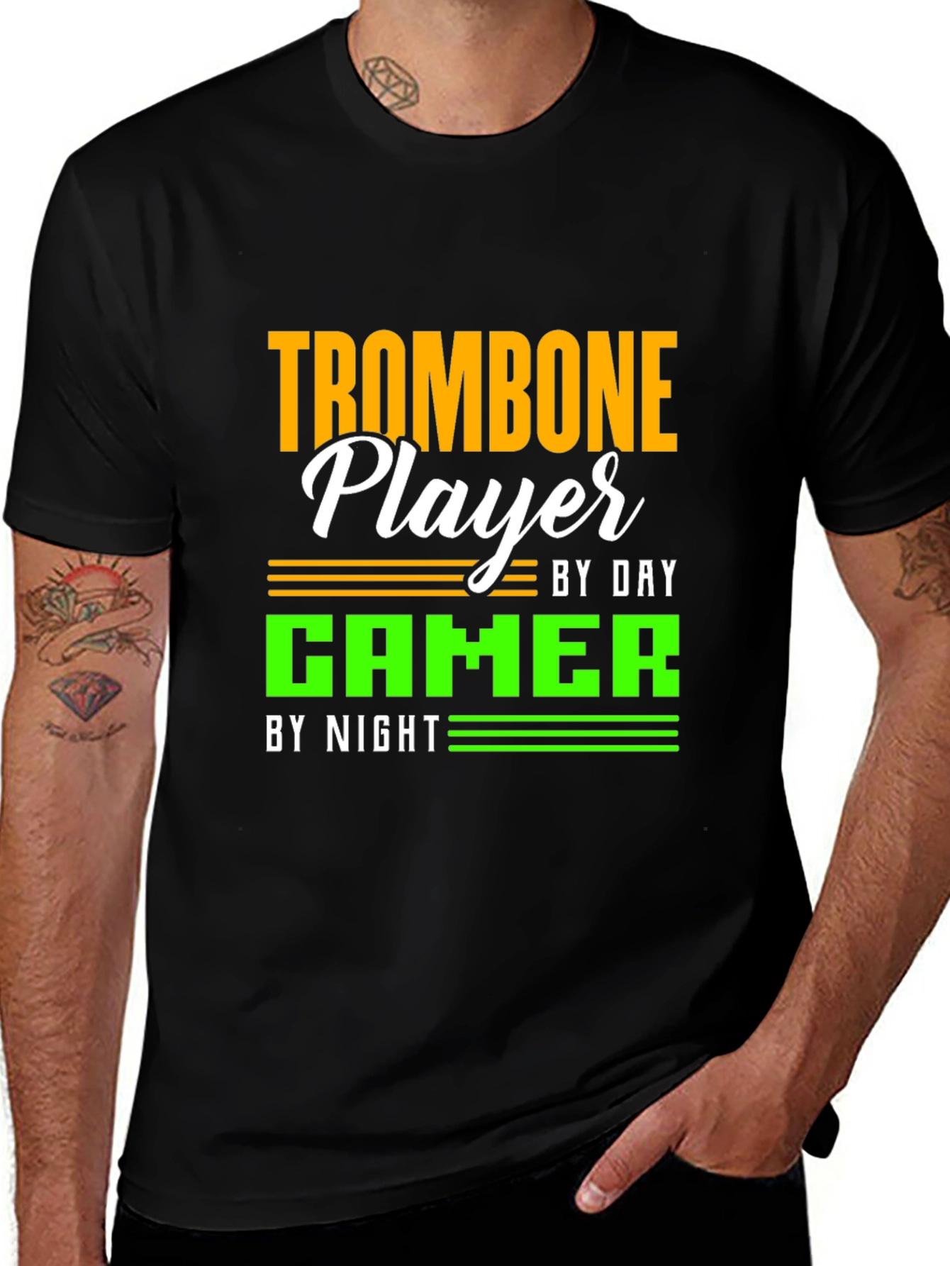 Variant 24 of Trombone Player Gamer T-Shirt