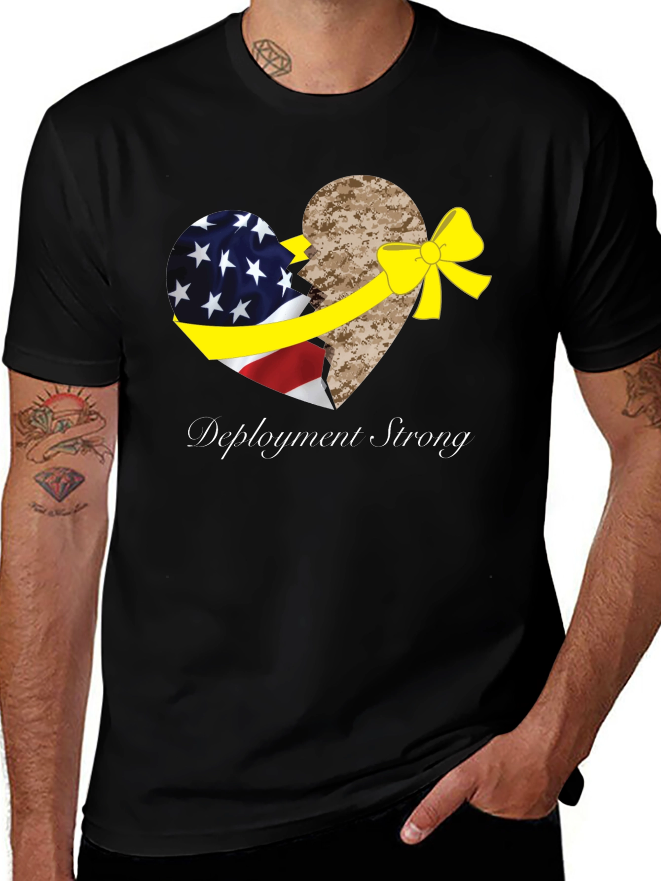 Deployment Strong Patriotic Graphic Tee
