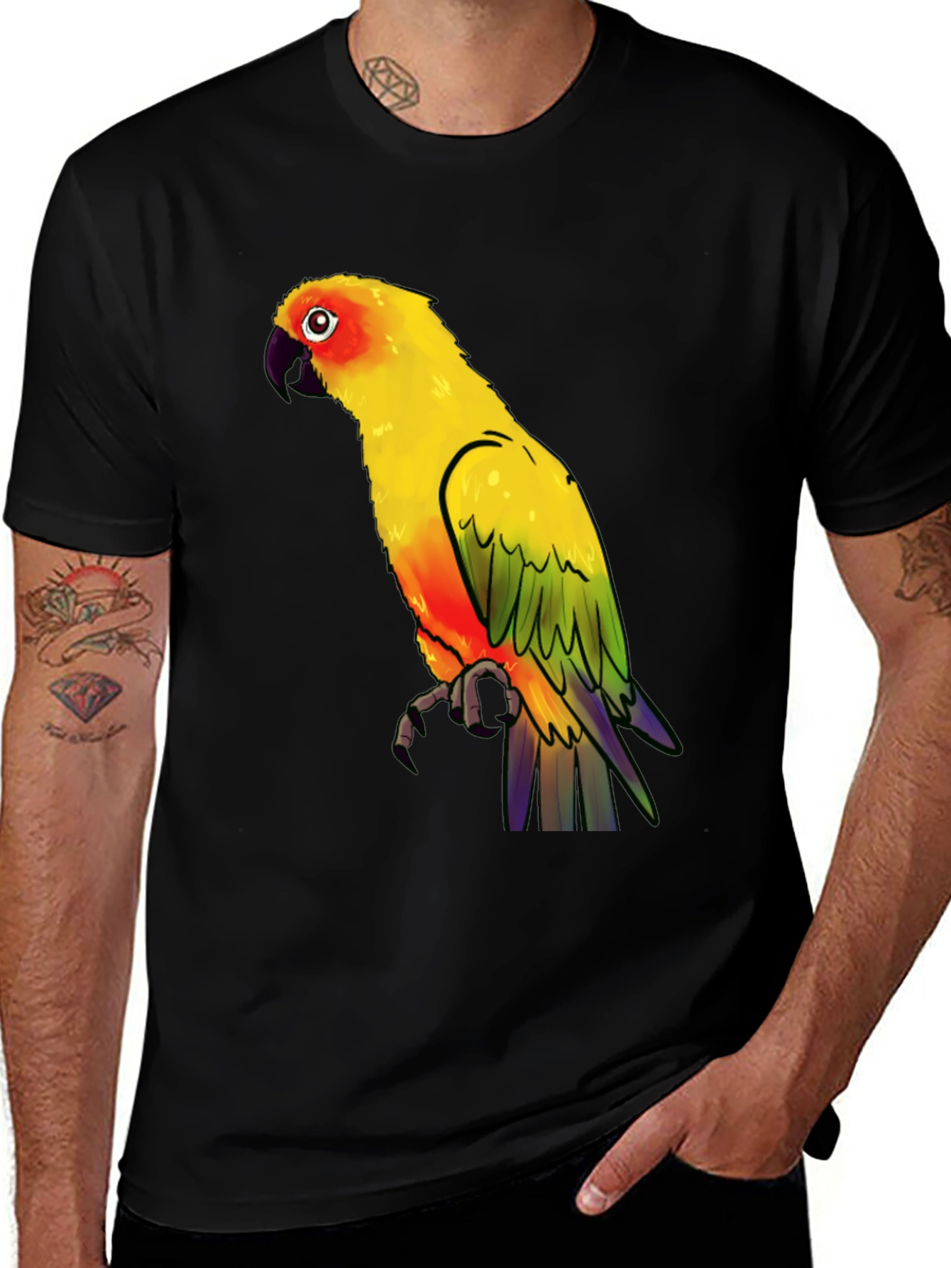 Variant 27 of Sun Conure Parrot Graphic Tee