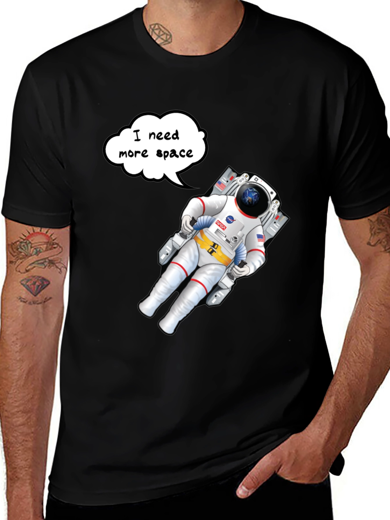 Variant 12 of Cosmic Comfort Tee: Astronaut Graphic T-Shirt
