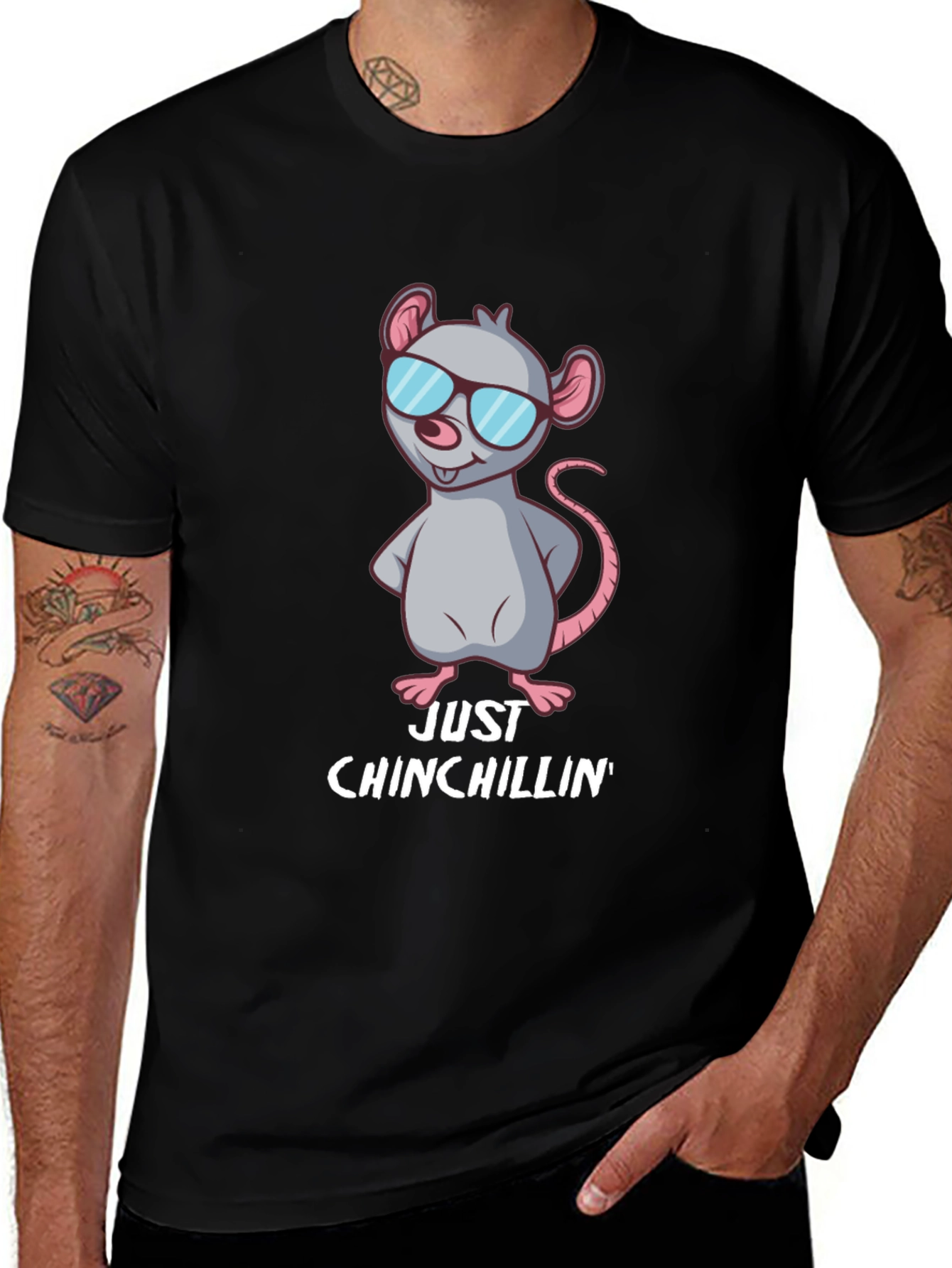 Variant 10 of Just Chinchillin' Tee - Cool Chinchilla Design