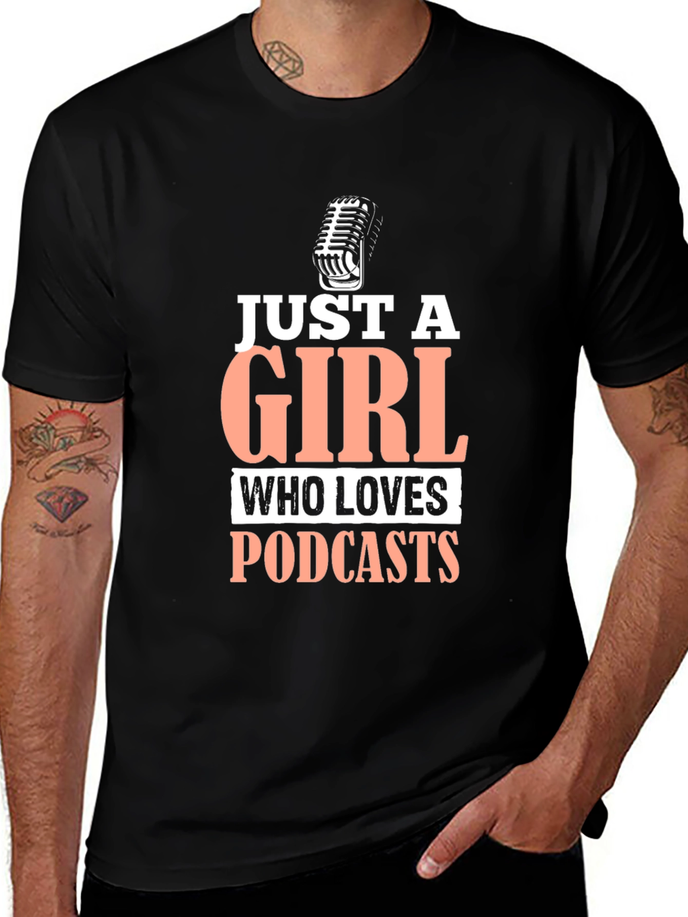 Variant 22 of Just a Girl Who Loves Podcasts T-Shirt