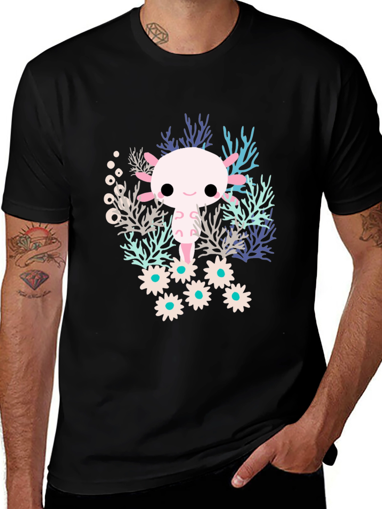 Variant 18 of Axolotl T-Shirt - Cute Amphibian Graphic Tee