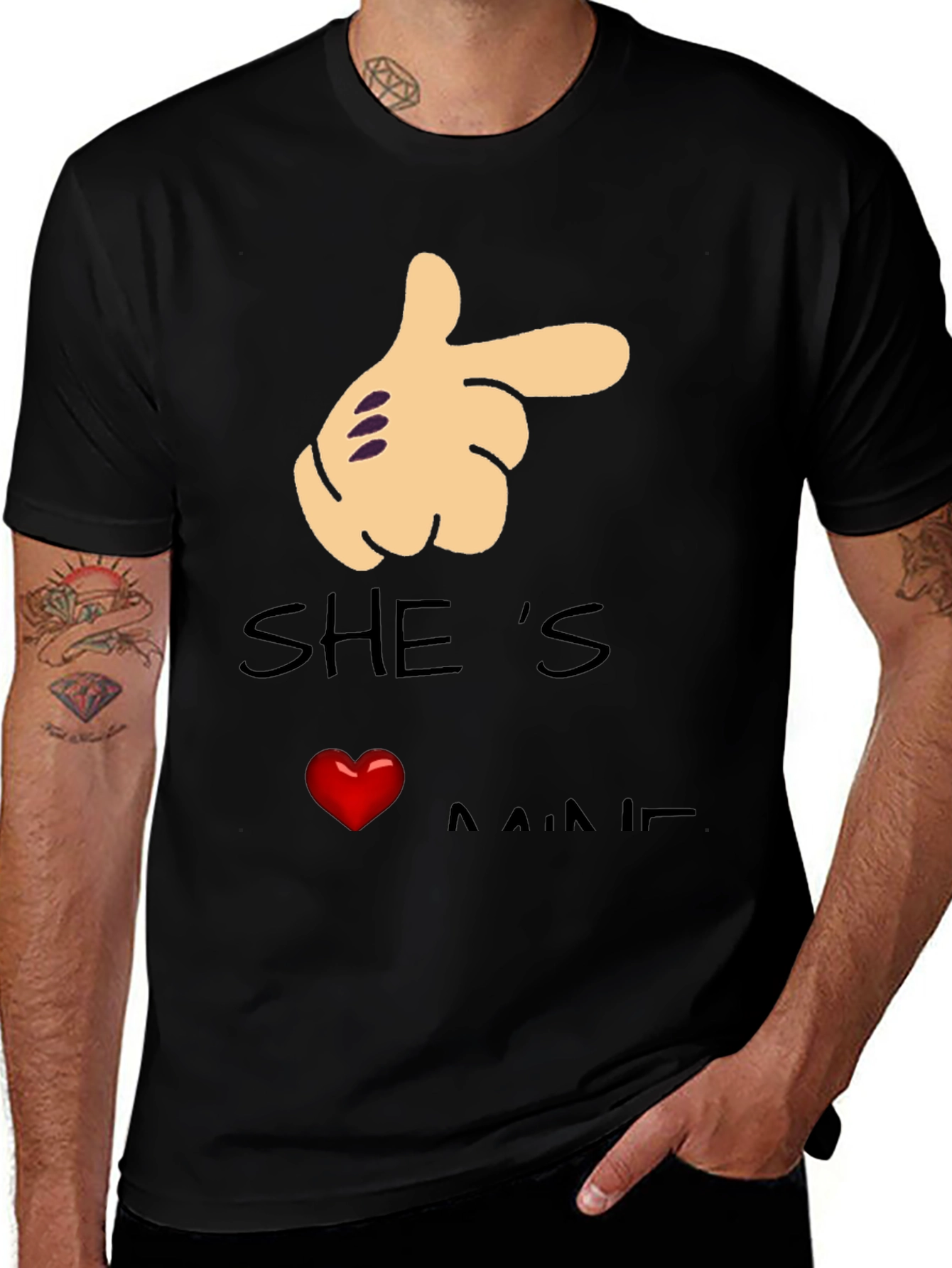 Variant 4 of She's Mine Funny Graphic Tee